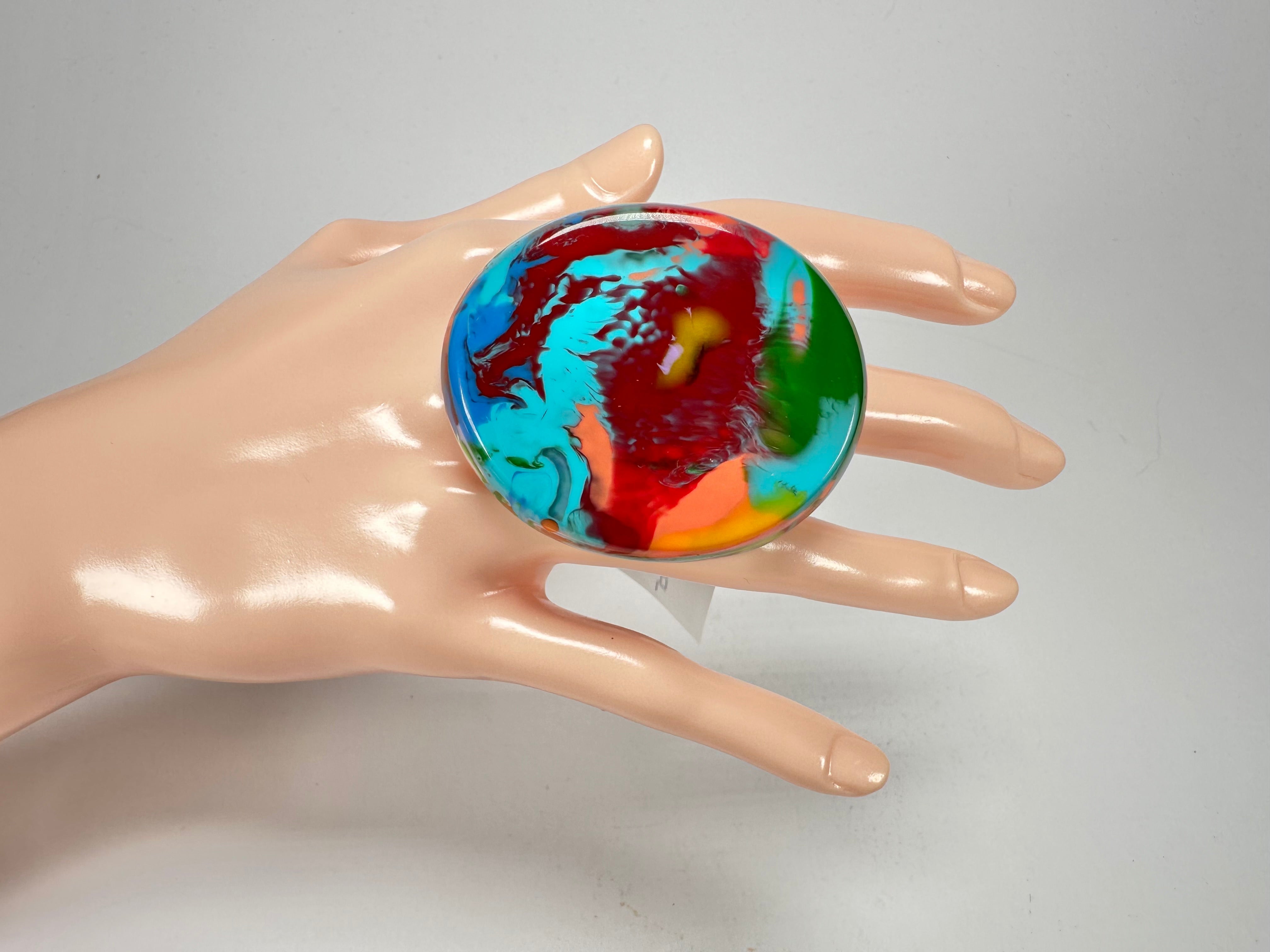 Sobral - Multi-Colour "Munique" K.Polido Resin Ring ( 005145 ) - Size UK N / US 6.5