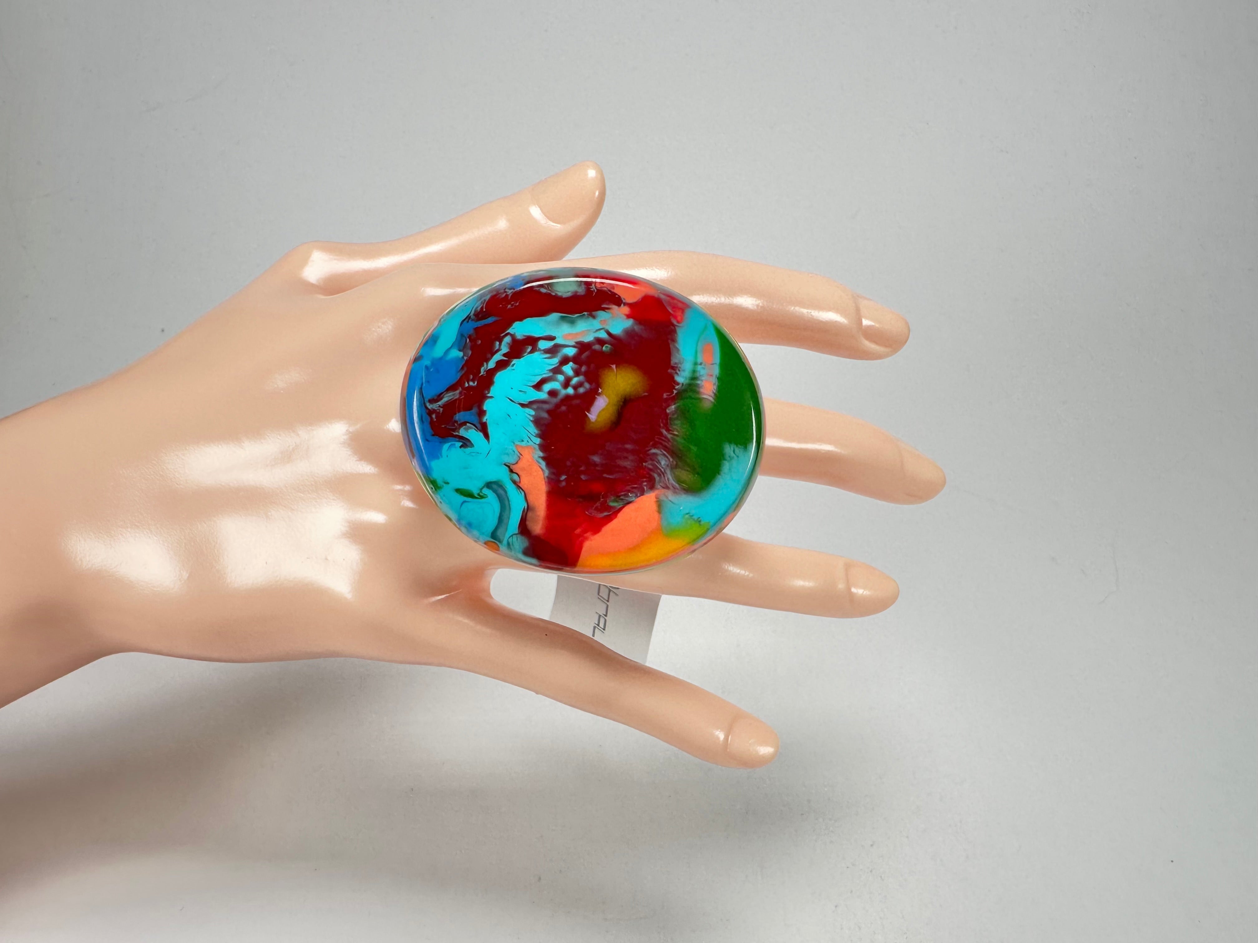 Sobral - Multi-Colour "Munique" K.Polido Resin Ring ( 005145 ) - Size UK N / US 6.5