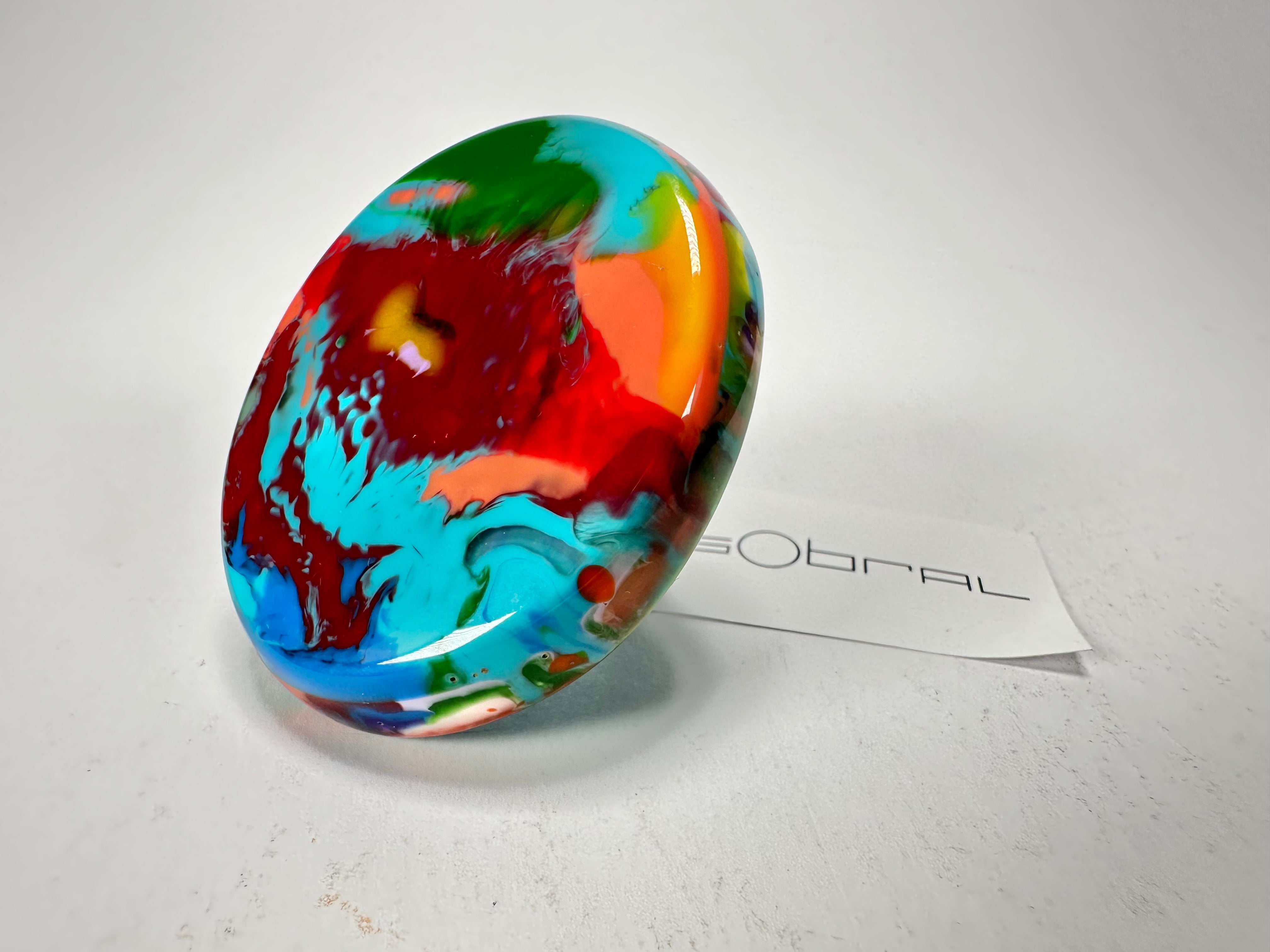 Sobral - Multi-Colour "Munique" K.Polido Resin Ring ( 005145 ) - Size UK N / US 6.5