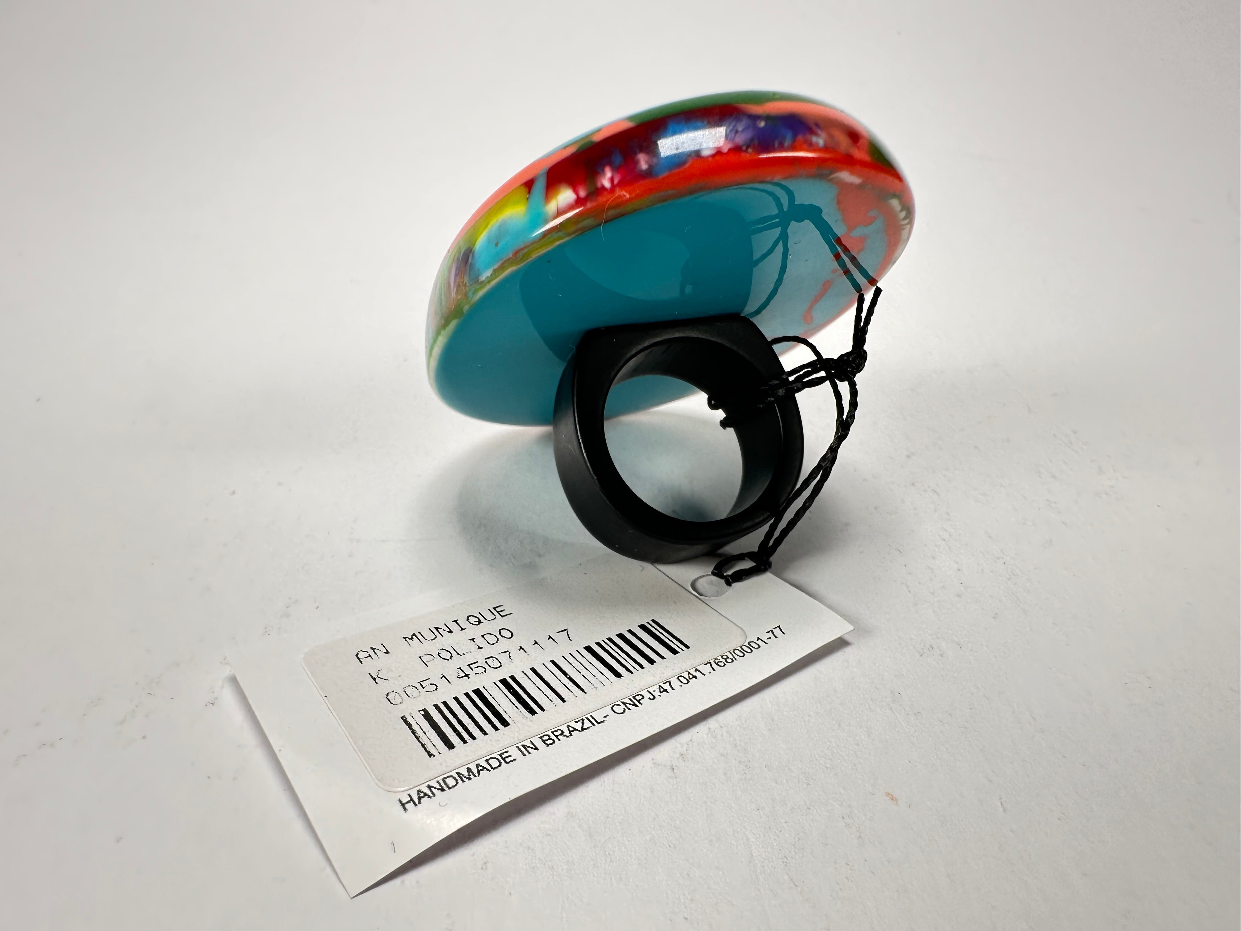 Sobral - Multi-Colour "Munique" K.Polido Resin Ring ( 005145 ) - Size UK N / US 6.5