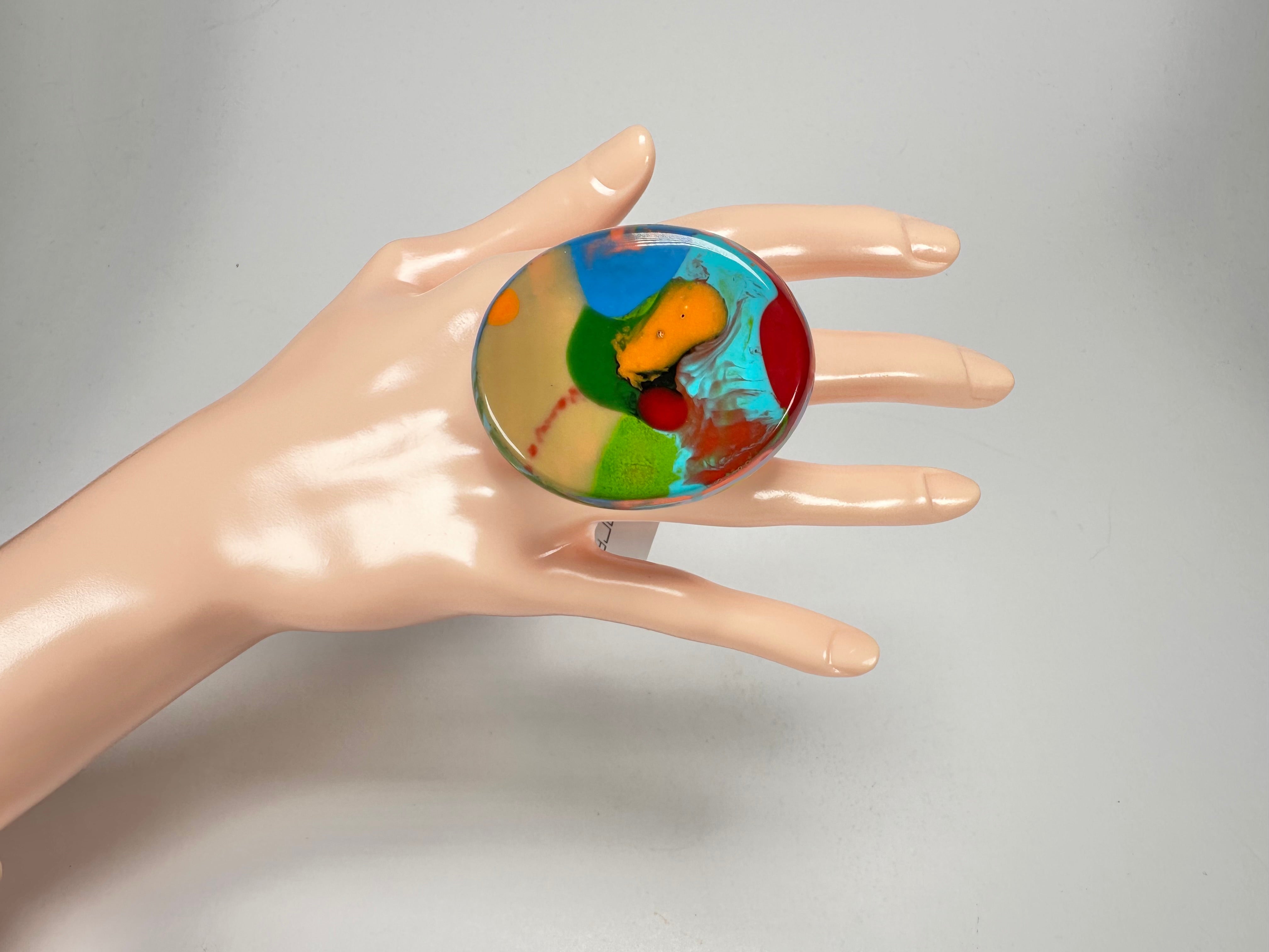 Sobral - Multi-Colour "Munique" K.Polido Resin Ring ( 005145 ) - Size UK Q / US 8