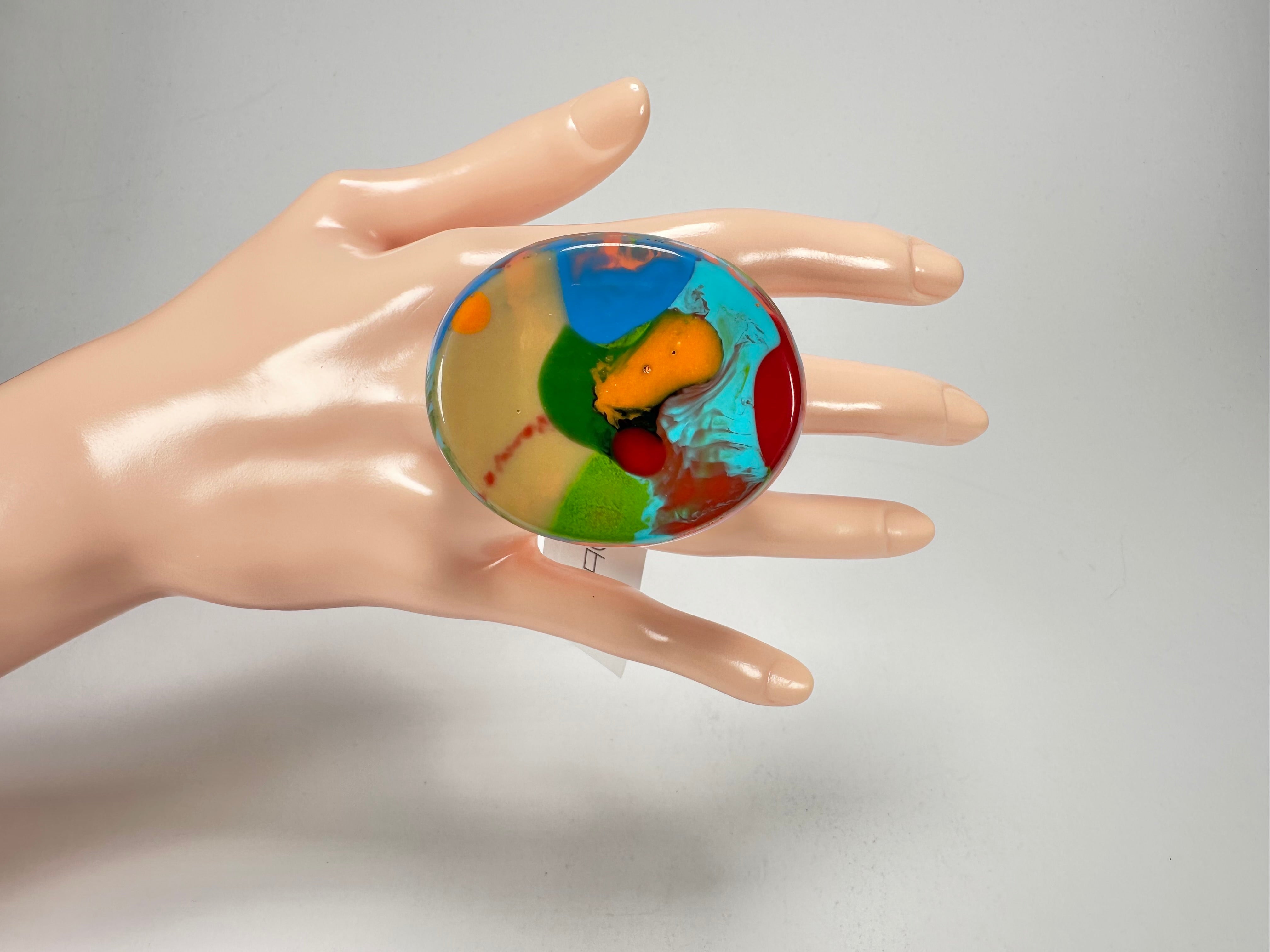 Sobral - Multi-Colour "Munique" K.Polido Resin Ring ( 005145 ) - Size UK Q / US 8