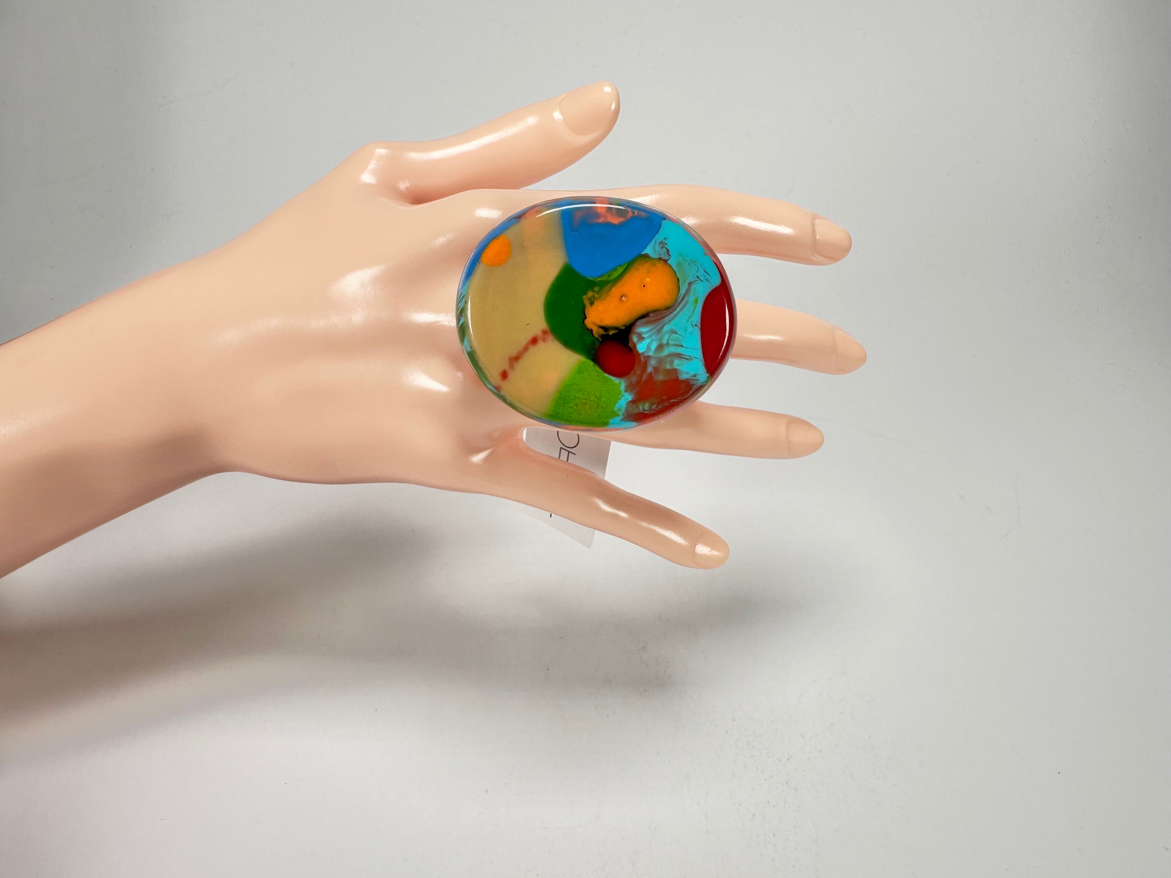 Sobral - Multi-Colour "Munique" K.Polido Resin Ring ( 005145 ) - Size UK Q / US 8