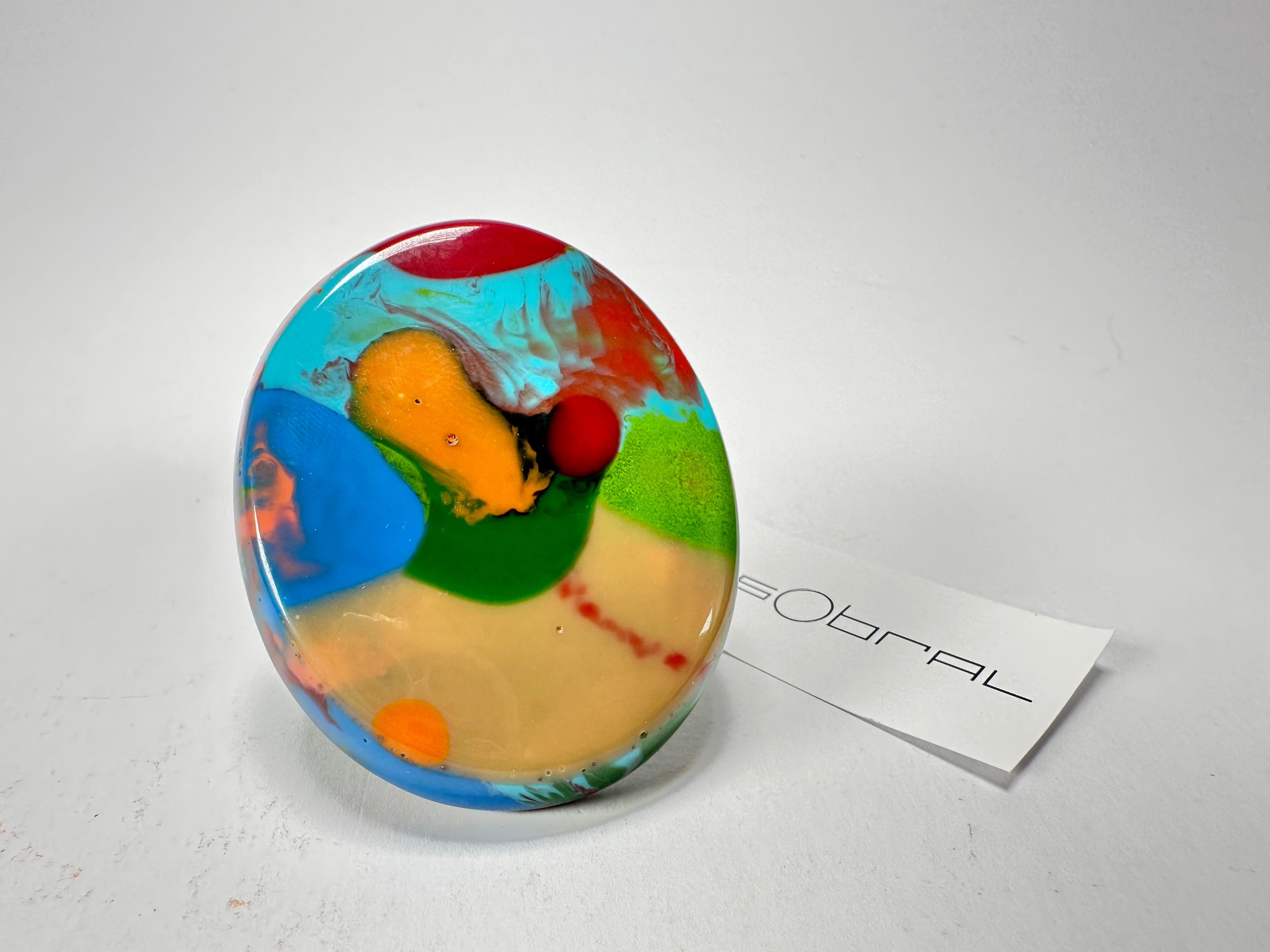 Sobral - Multi-Colour "Munique" K.Polido Resin Ring ( 005145 ) - Size UK Q / US 8