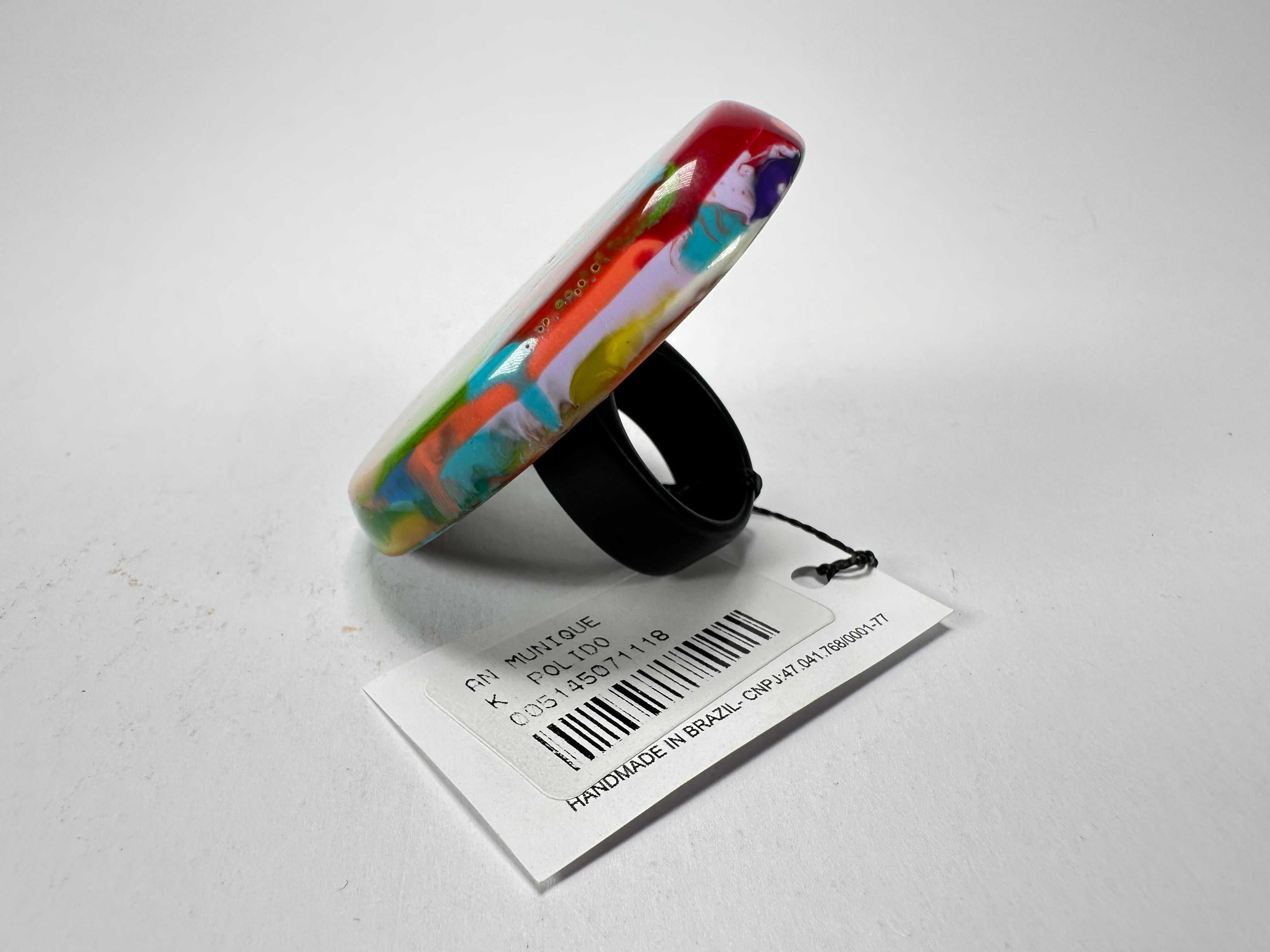Sobral - Multi-Colour "Munique" K.Polido Resin Ring ( 005145 ) - Size UK Q / US 8