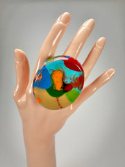 Sobral - Multi-Colour "Munique" K.Polido Resin Ring ( 005145 ) - Size UK Q / US 8
