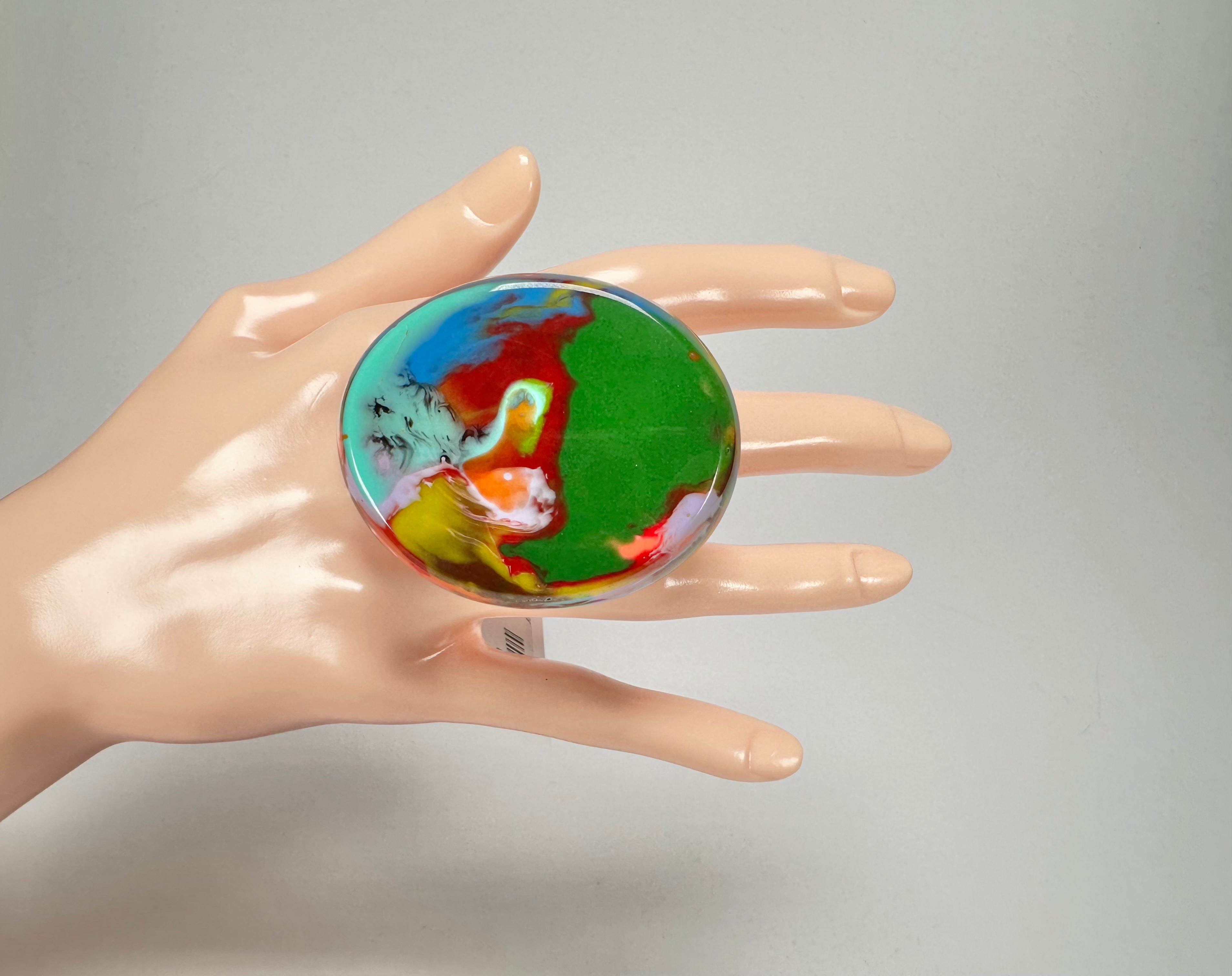 Sobral - Multi-Colour "Munique" K.Polido Resin Ring ( 005145 ) - Size UK Q / US 8