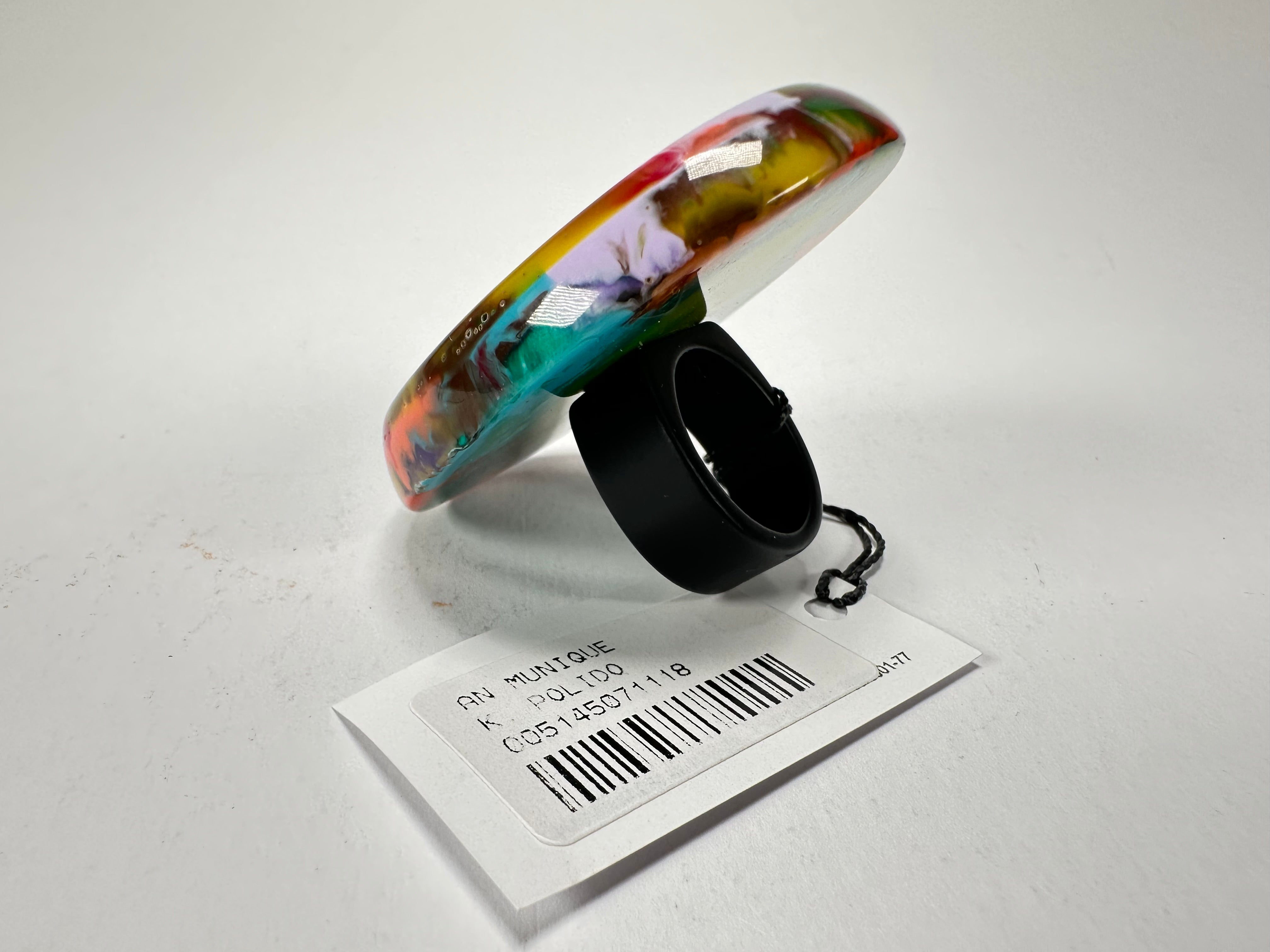 Sobral - Multi-Colour "Munique" K.Polido Resin Ring ( 005145 ) - Size UK Q / US 8