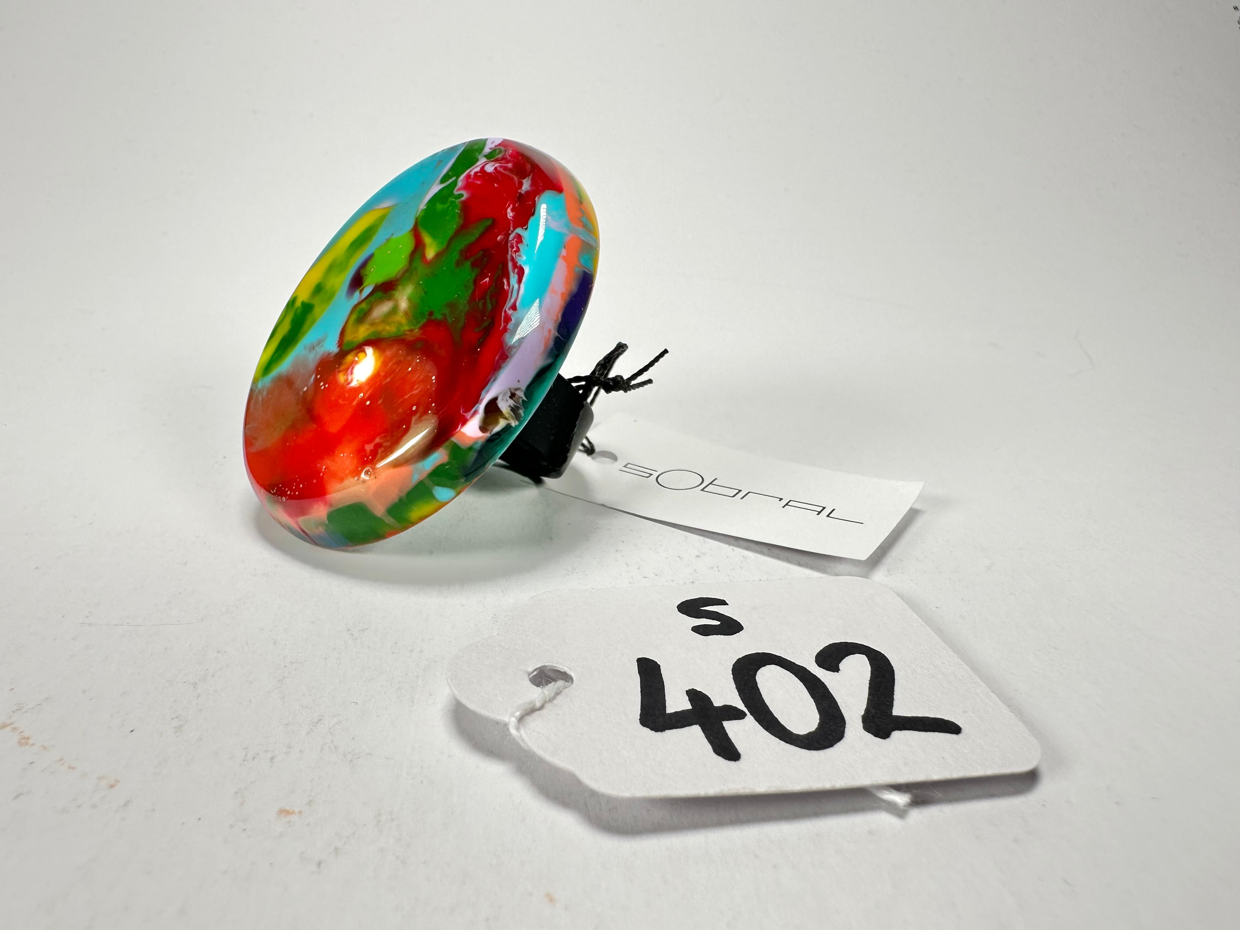 Sobral - Multi-Colour "Munique" K.Polido Resin Ring ( 005145 ) - Size UK S / US 9