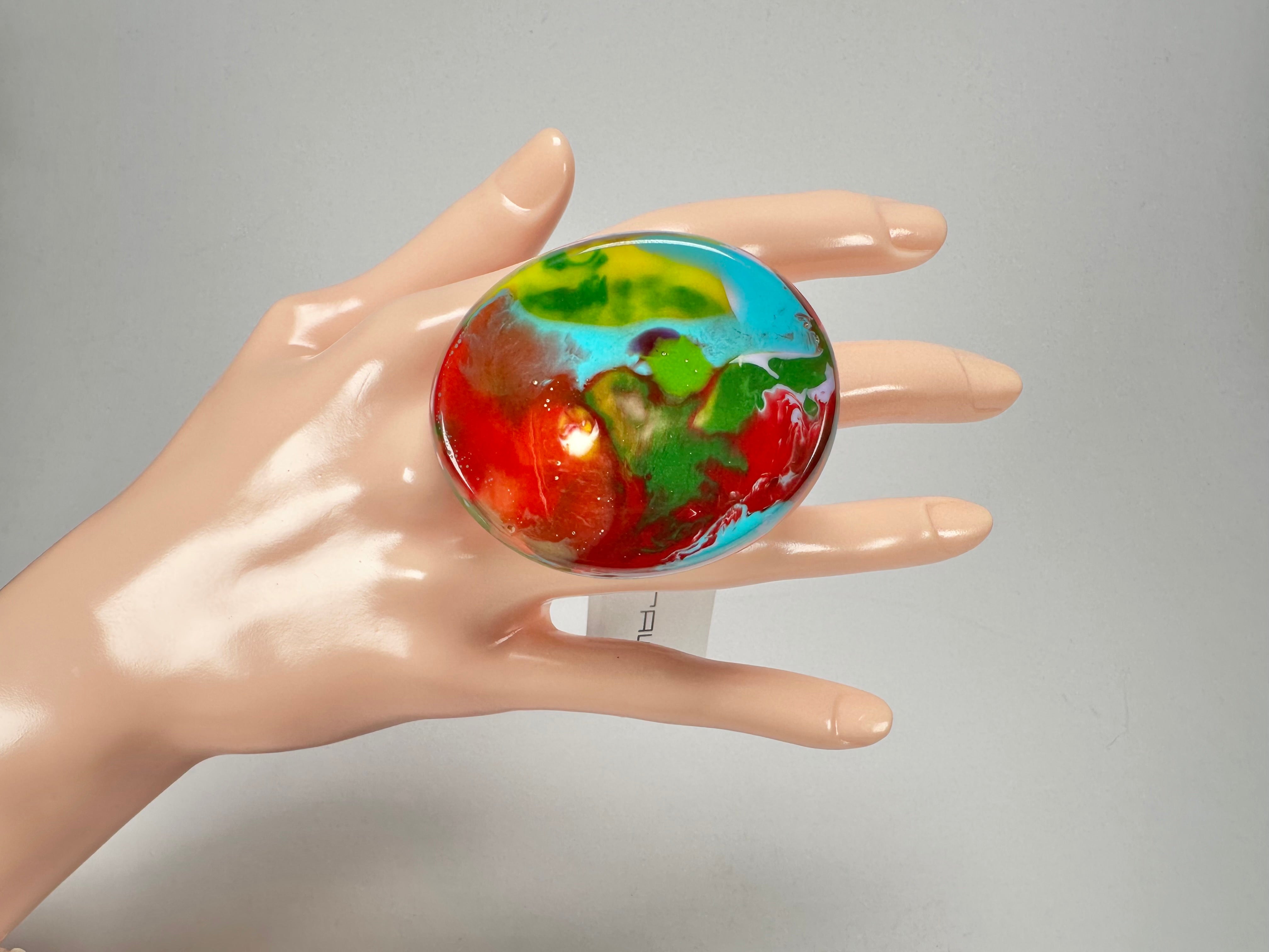 Sobral - Multi-Colour "Munique" K.Polido Resin Ring ( 005145 ) - Size UK S / US 9