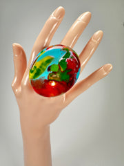 Sobral - Multi-Colour "Munique" K.Polido Resin Ring ( 005145 ) - Size UK S / US 9