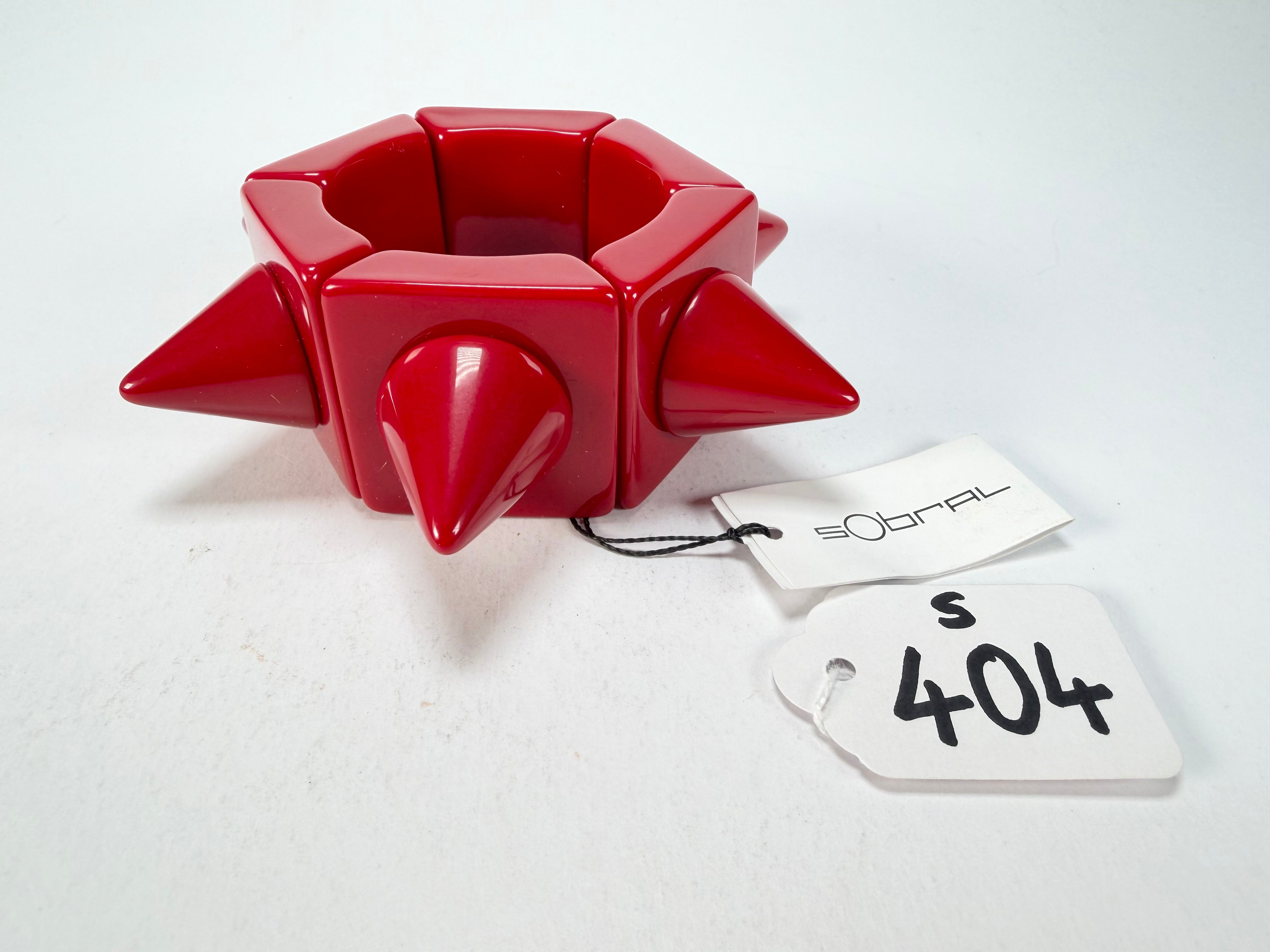Sobral - Mix 2023 "Sabrina KL" Red Resin Bracelet ( 002893 )