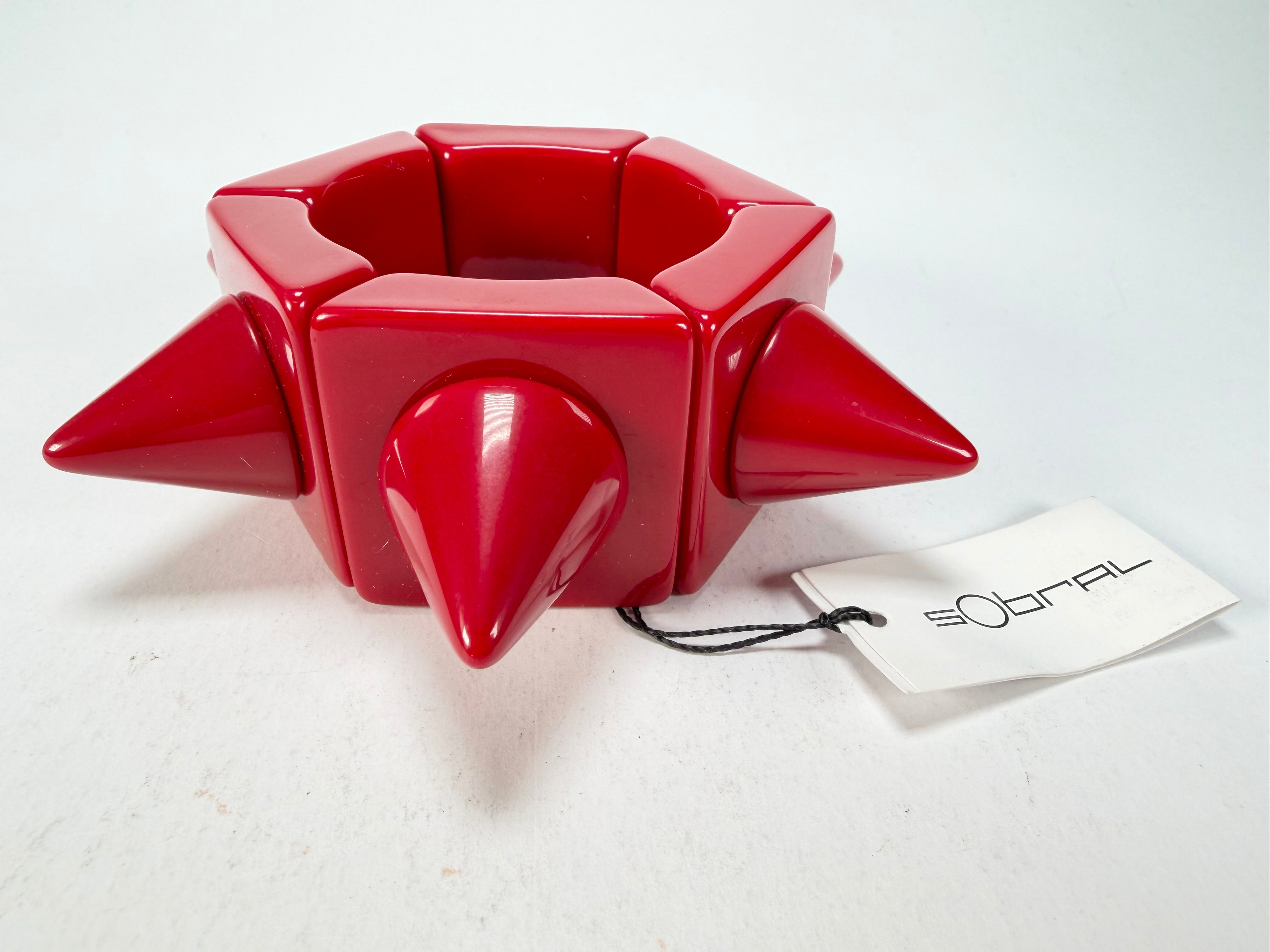 Sobral - Mix 2023 "Sabrina KL" Red Resin Bracelet ( 002893 )