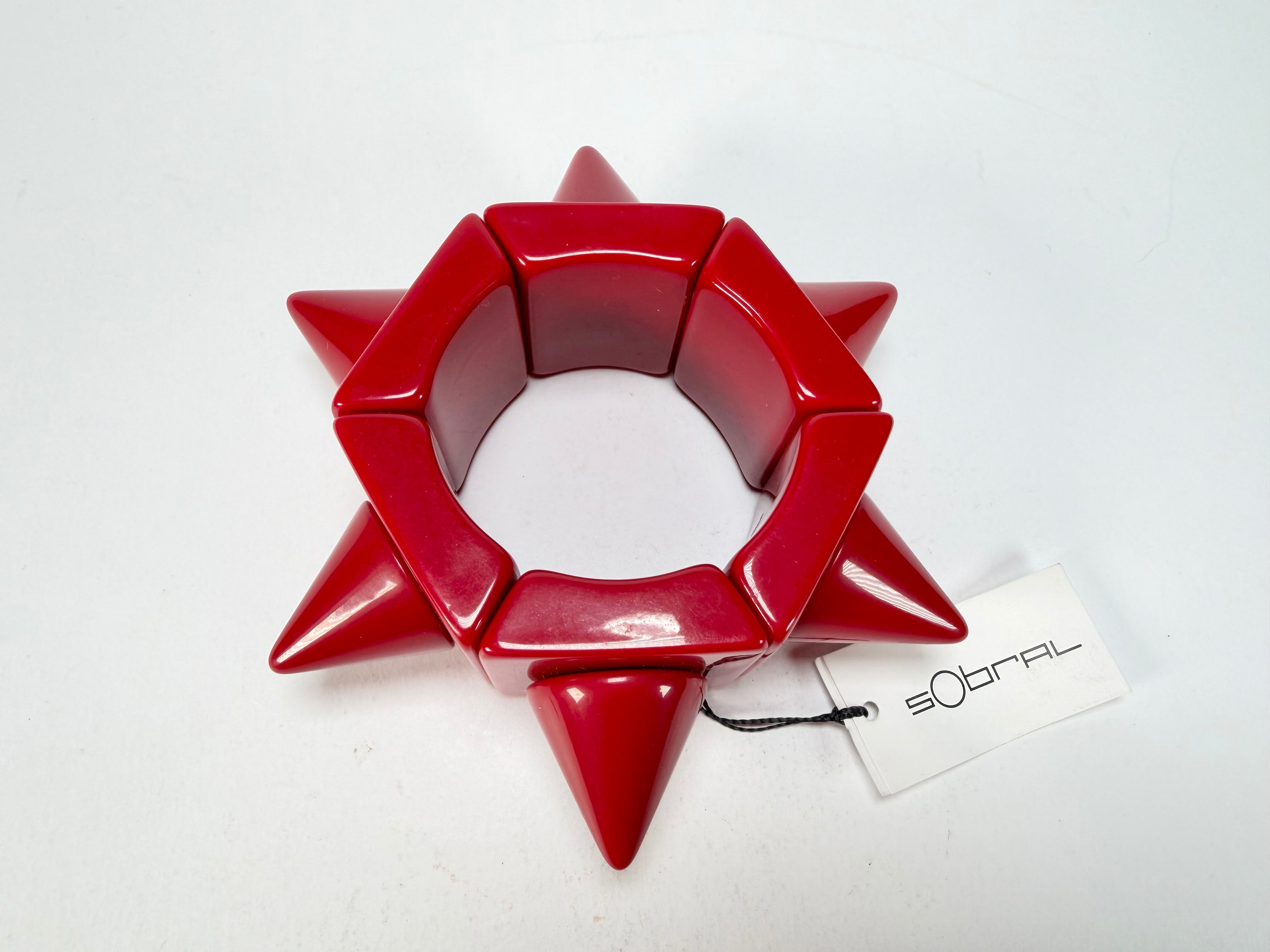 Sobral - Mix 2023 "Sabrina KL" Red Resin Bracelet ( 002893 )