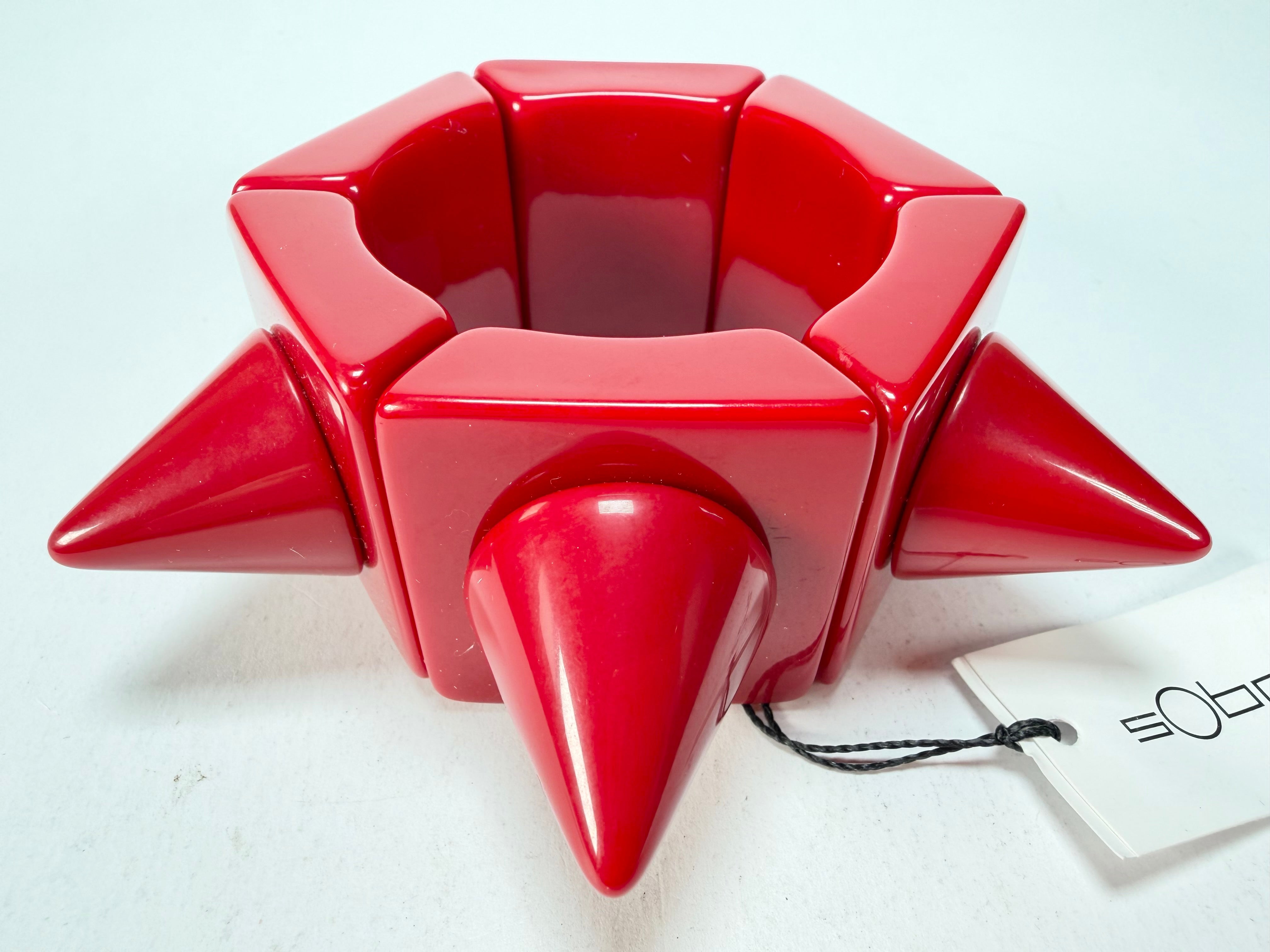 Sobral - Mix 2023 "Sabrina KL" Red Resin Bracelet ( 002893 )