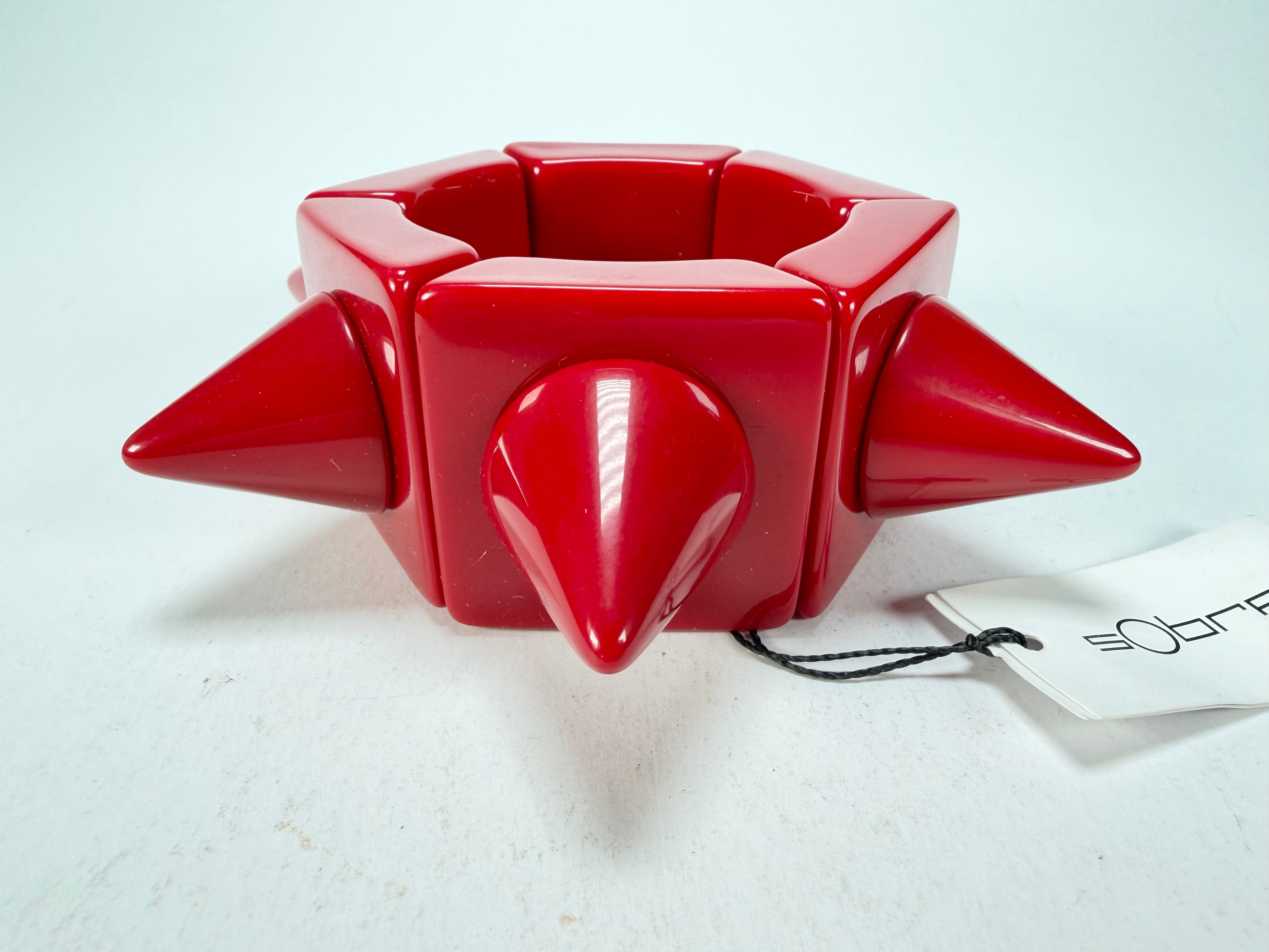 Sobral - Mix 2023 "Sabrina KL" Red Resin Bracelet ( 002893 )