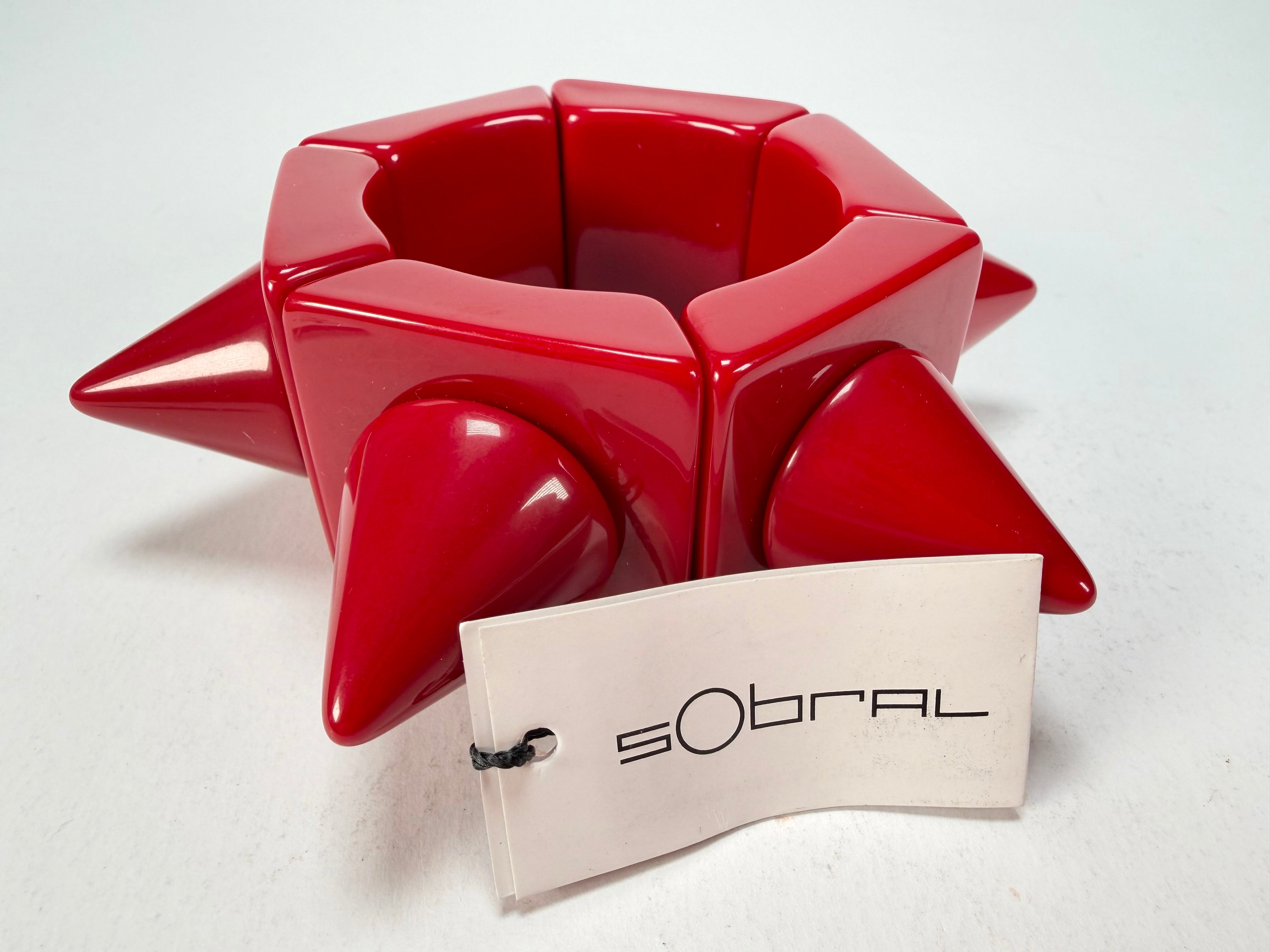 Sobral - Mix 2023 "Sabrina KL" Red Resin Bracelet ( 002893 )