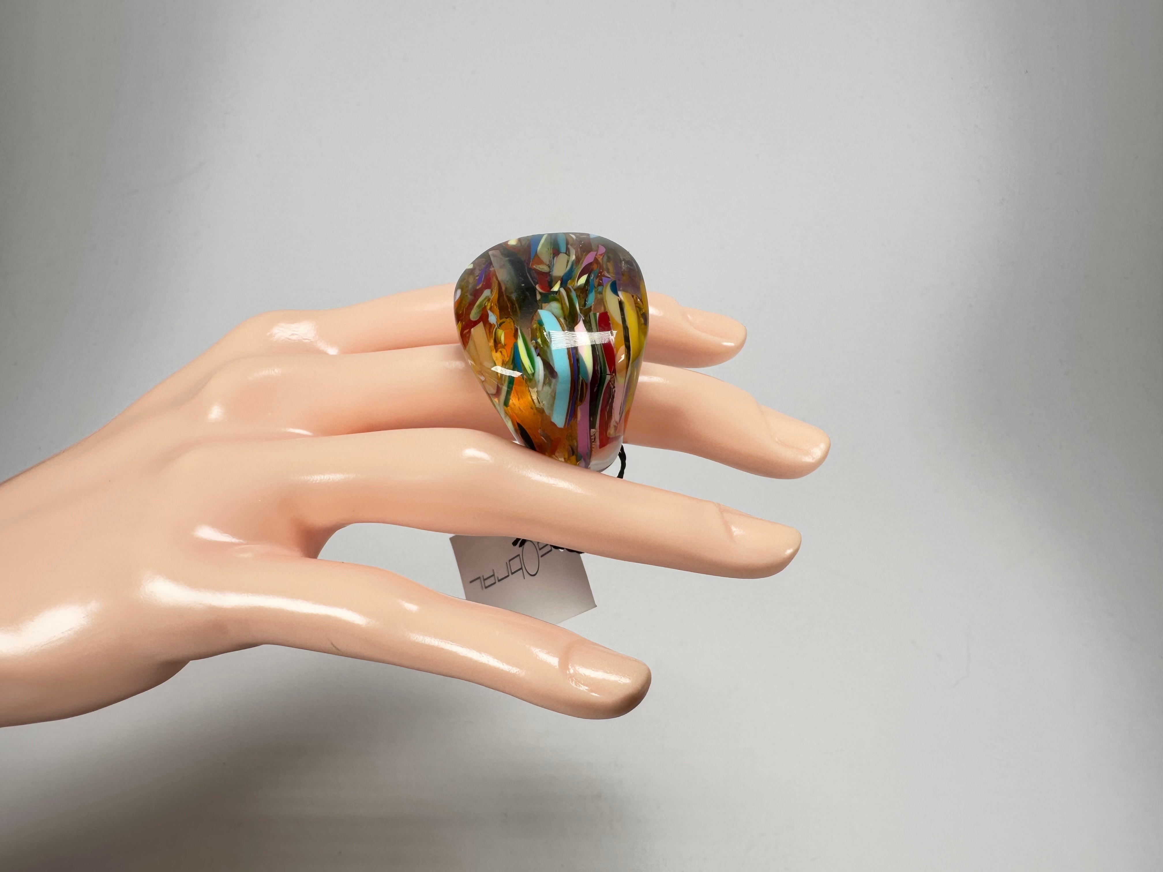 Sobral - Baru "Mares" Resin Ring ( 005417 ) - Size UK P / US 7.5