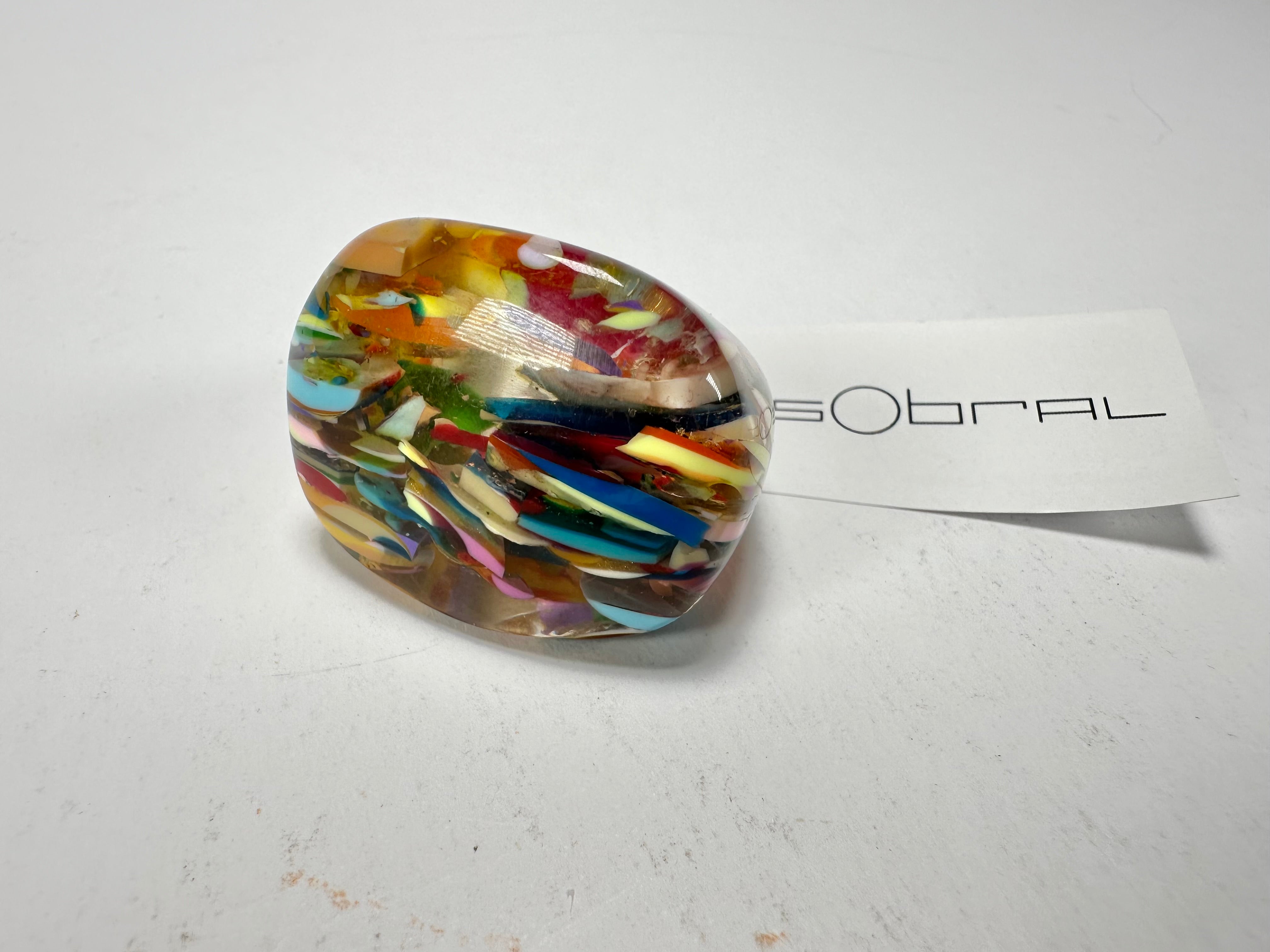 Sobral - Baru "Mares" Resin Ring ( 005417 ) - Size UK P / US 7.5