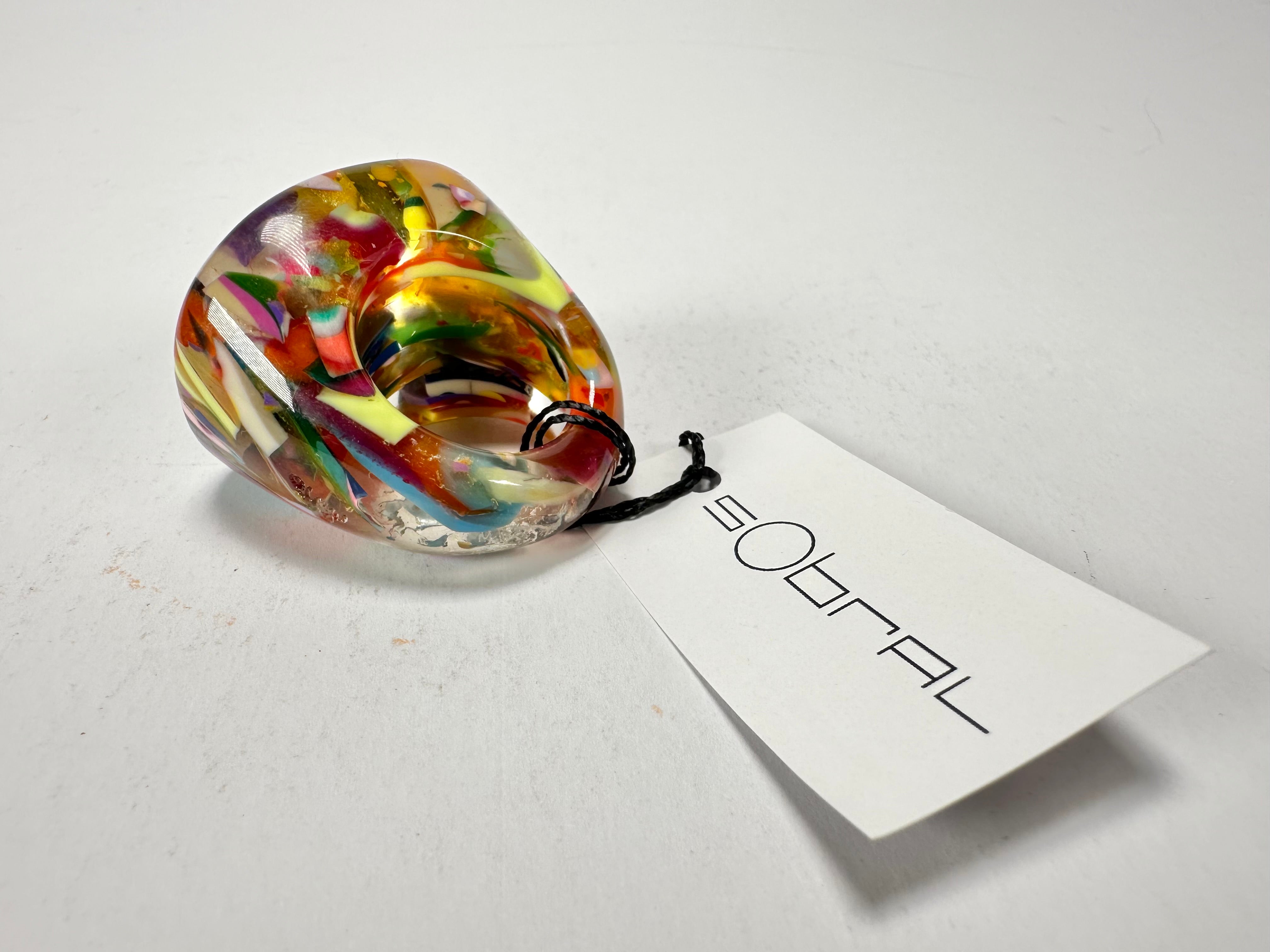 Sobral - Baru "Mares" Resin Ring ( 005417 ) - Size UK P / US 7.5