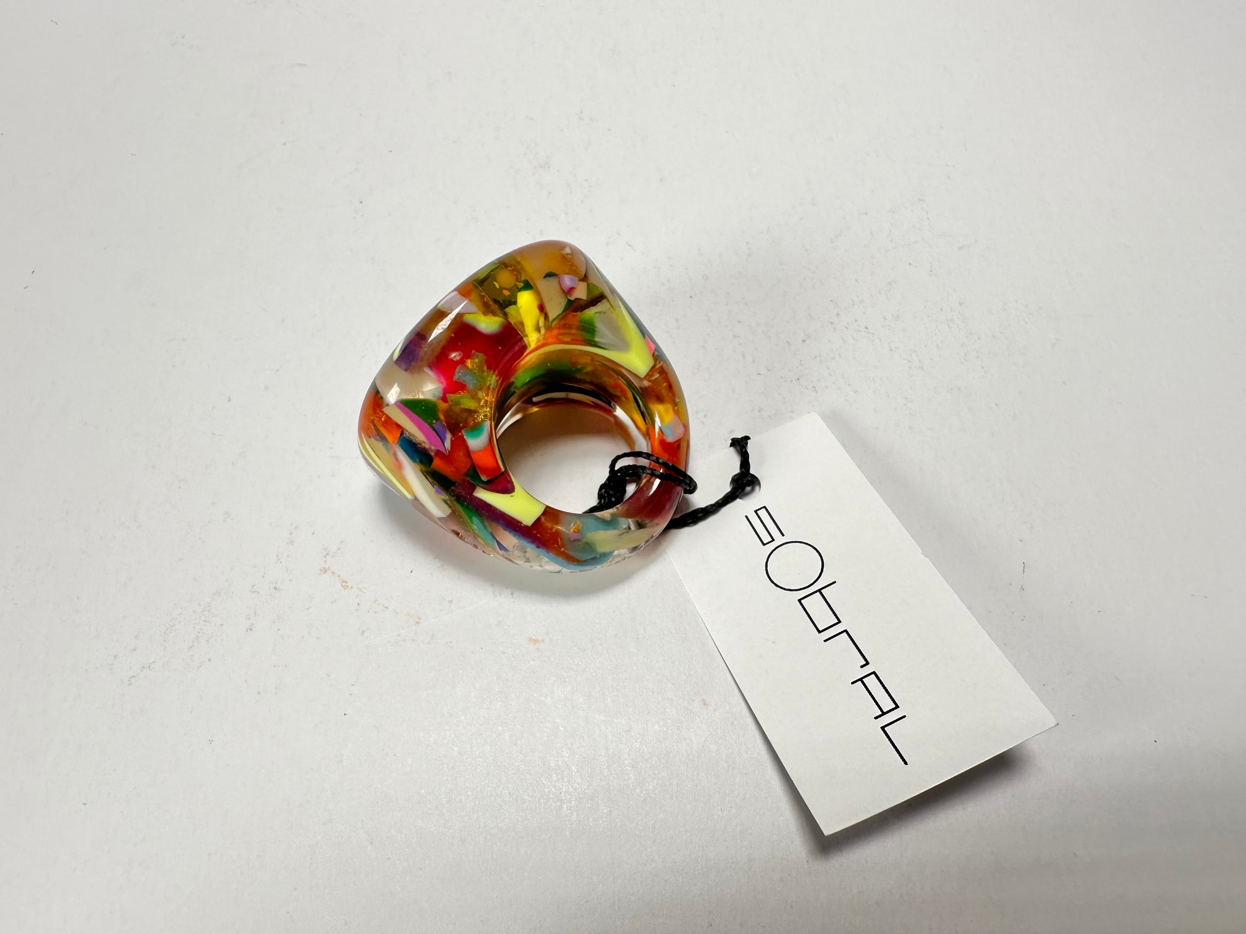 Sobral - Baru "Mares" Resin Ring ( 005417 ) - Size UK P / US 7.5