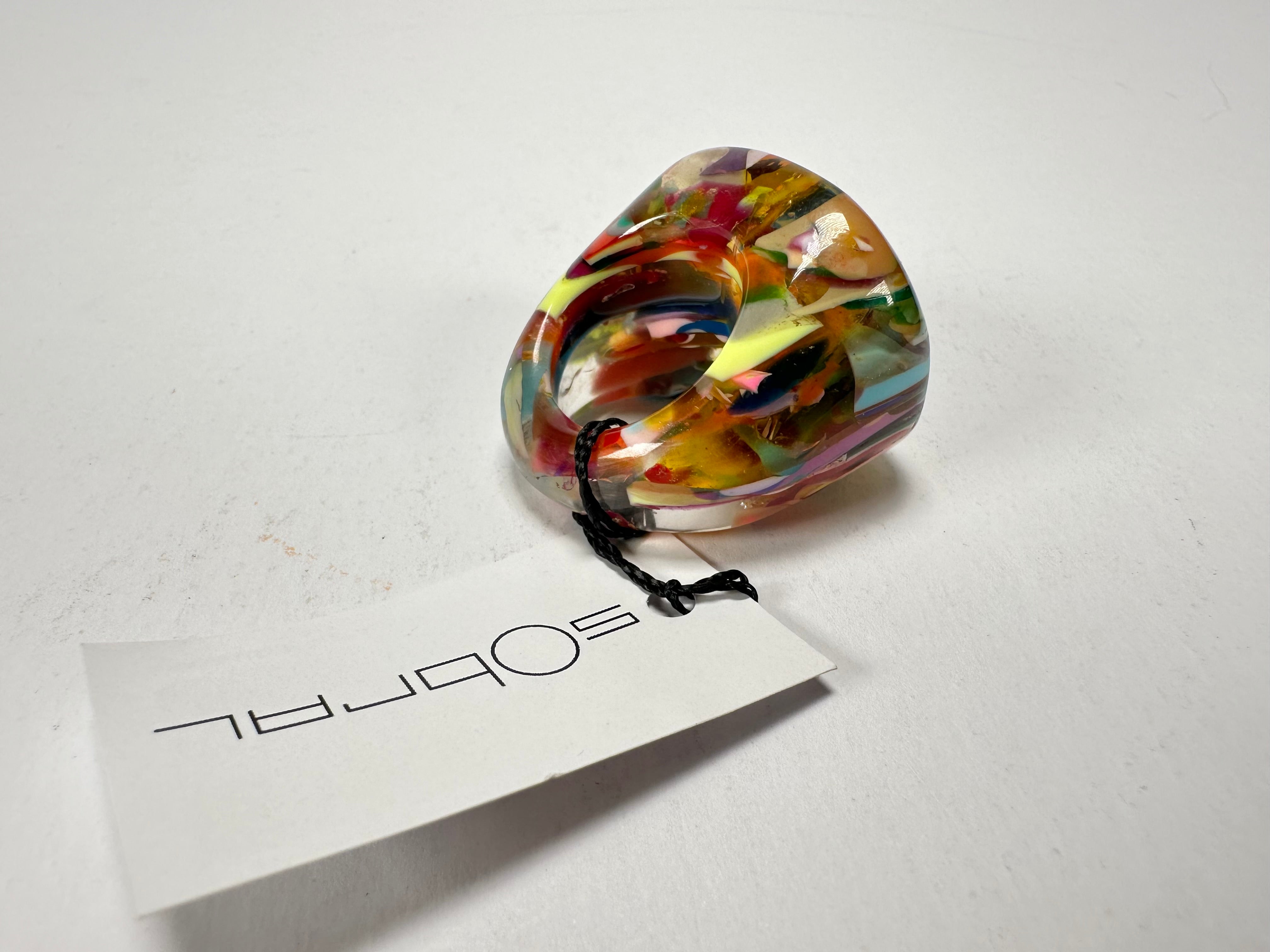 Sobral - Baru "Mares" Resin Ring ( 005417 ) - Size UK P / US 7.5