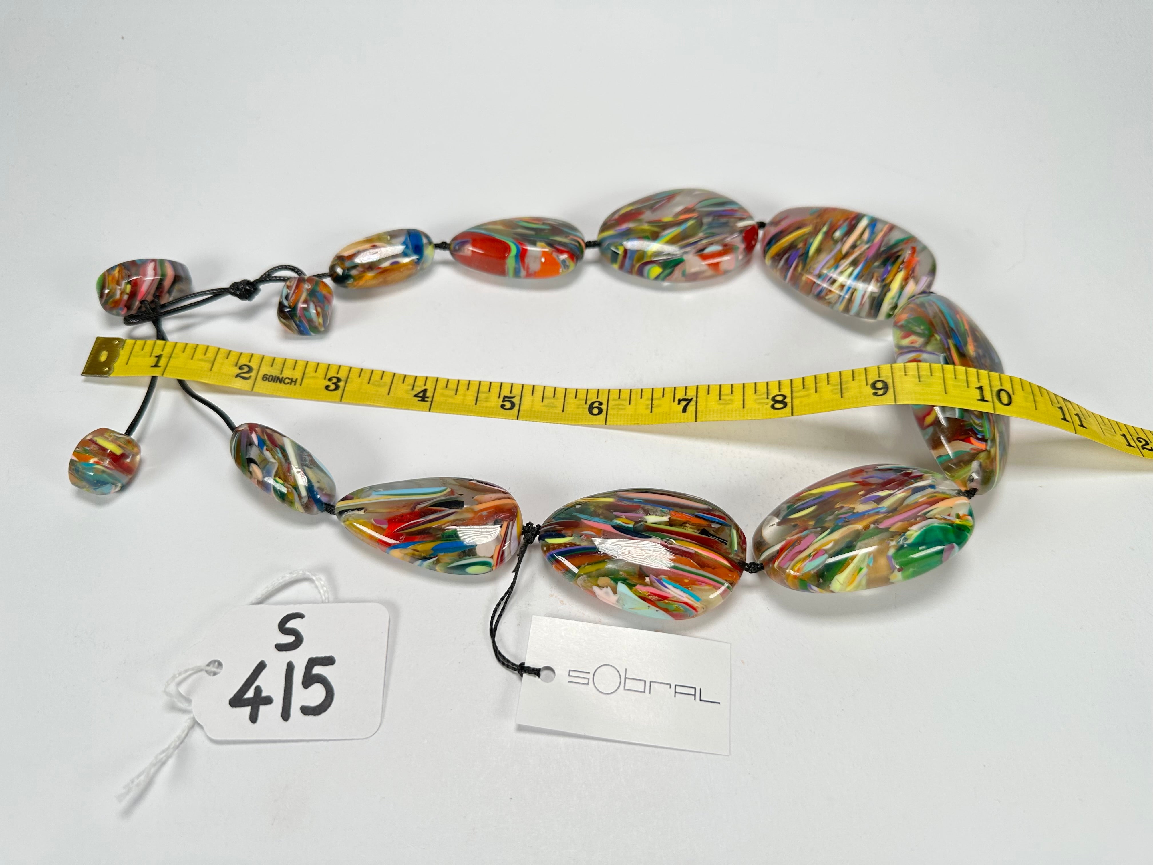 Sobral - Baru "Lisi Efeitos" Resin Necklace ( 004578 )