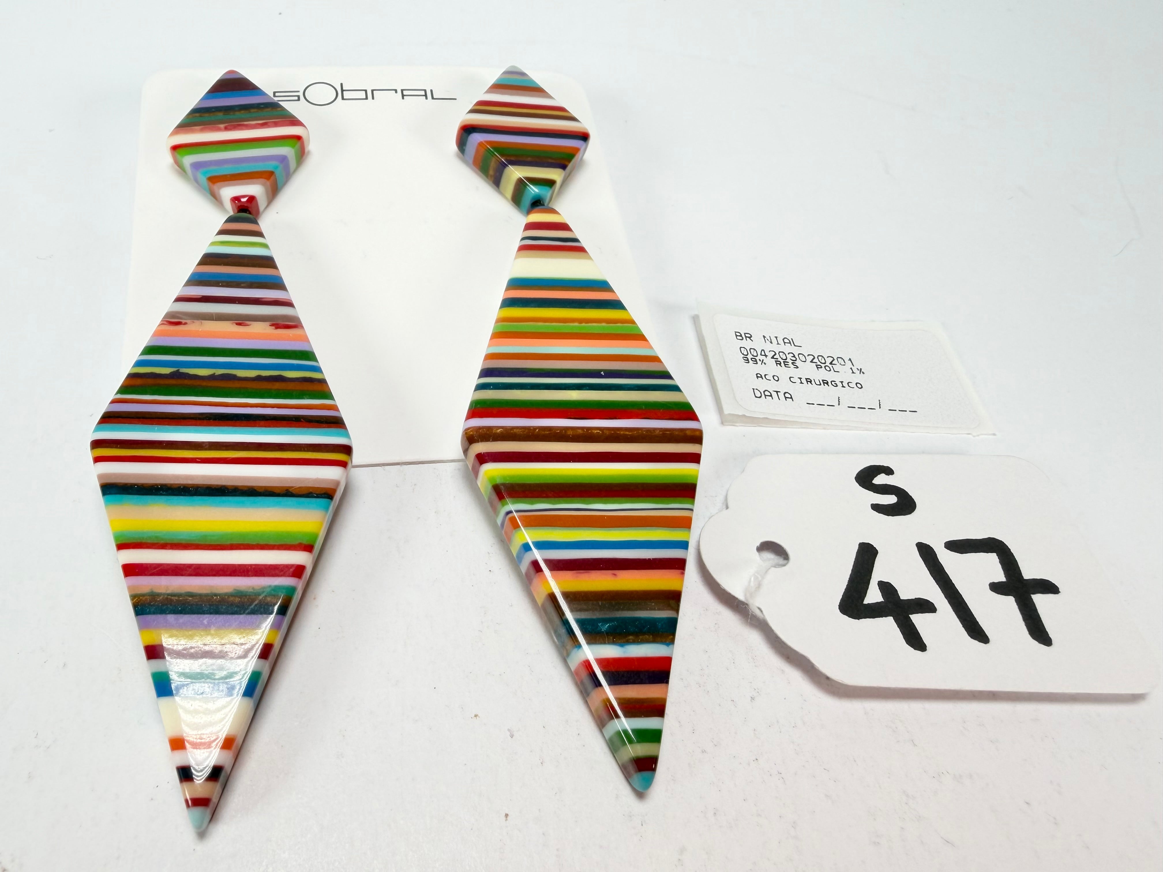 Sobral - Pop Art "Nial" Resin Earrings ( 004203 )