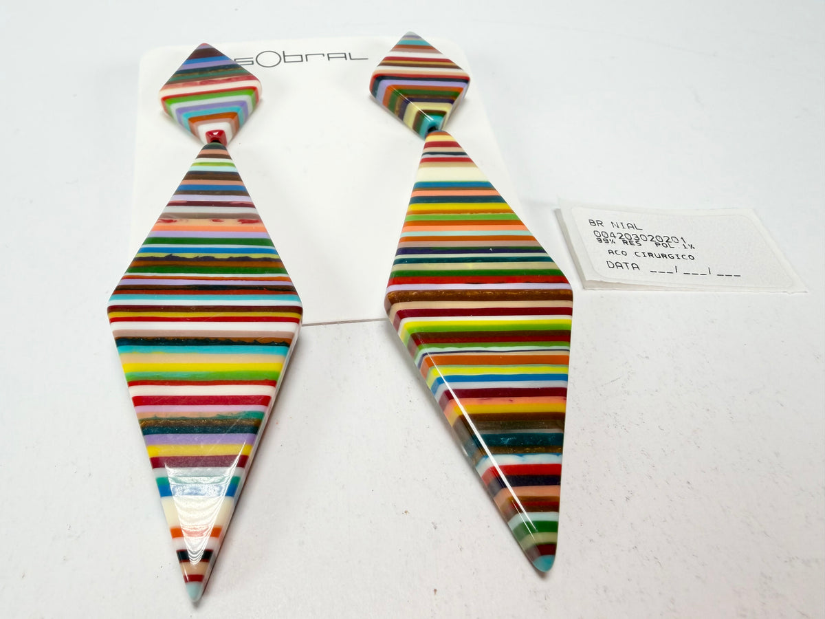Sobral - Pop Art "Nial" Resin Earrings ( 004203 )