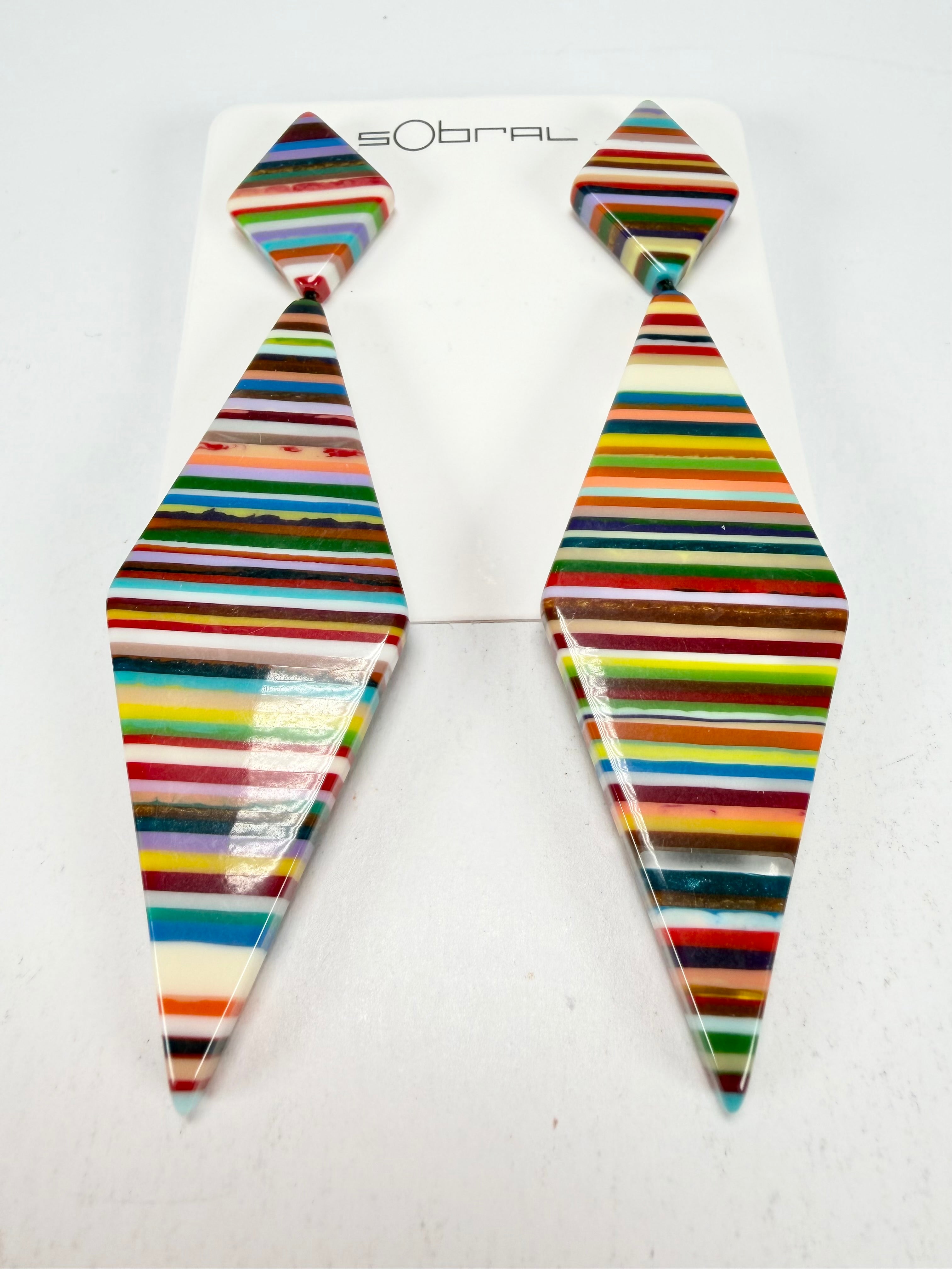 Sobral - Pop Art "Nial" Resin Earrings ( 004203 )