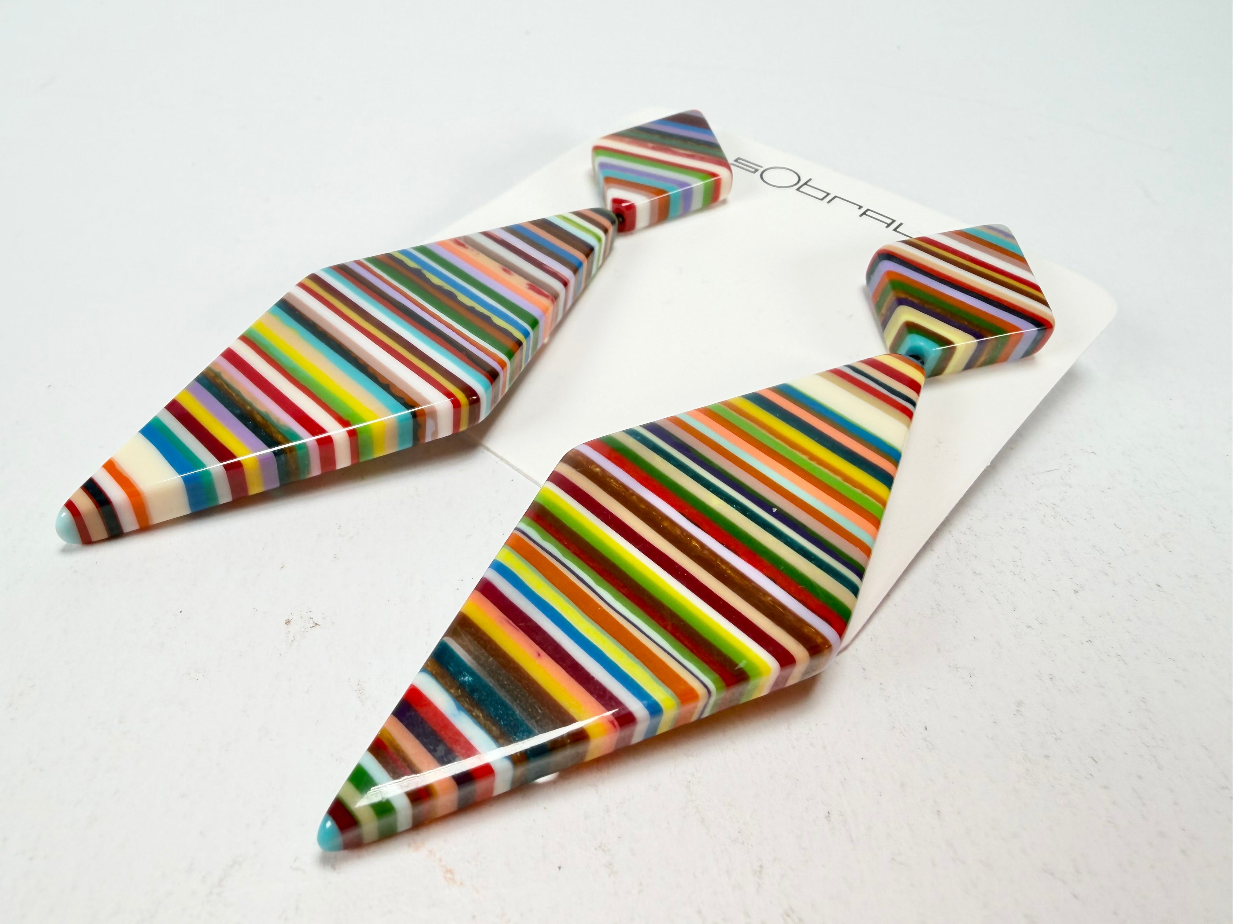 Sobral - Pop Art "Nial" Resin Earrings ( 004203 )
