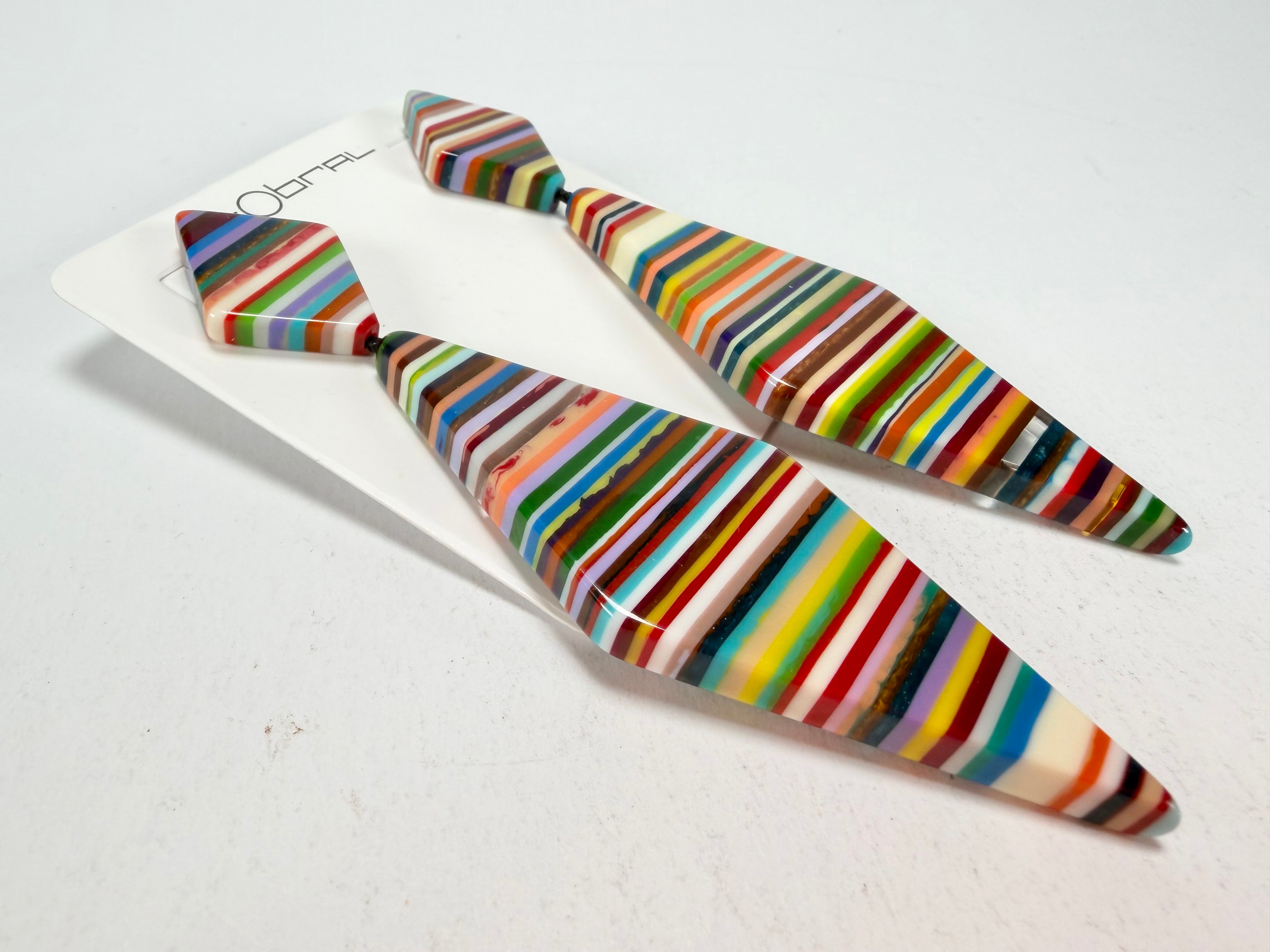 Sobral - Pop Art "Nial" Resin Earrings ( 004203 )