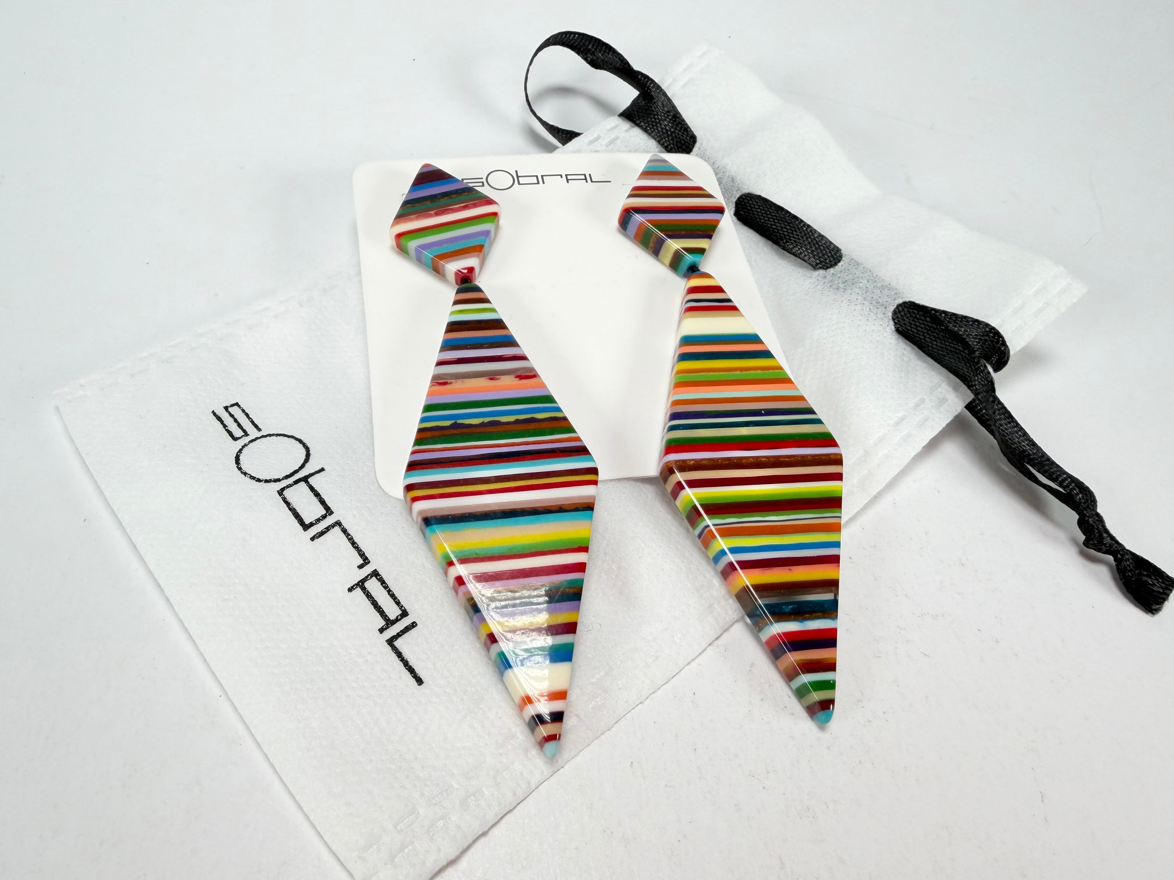 Sobral - Pop Art "Nial" Resin Earrings ( 004203 )