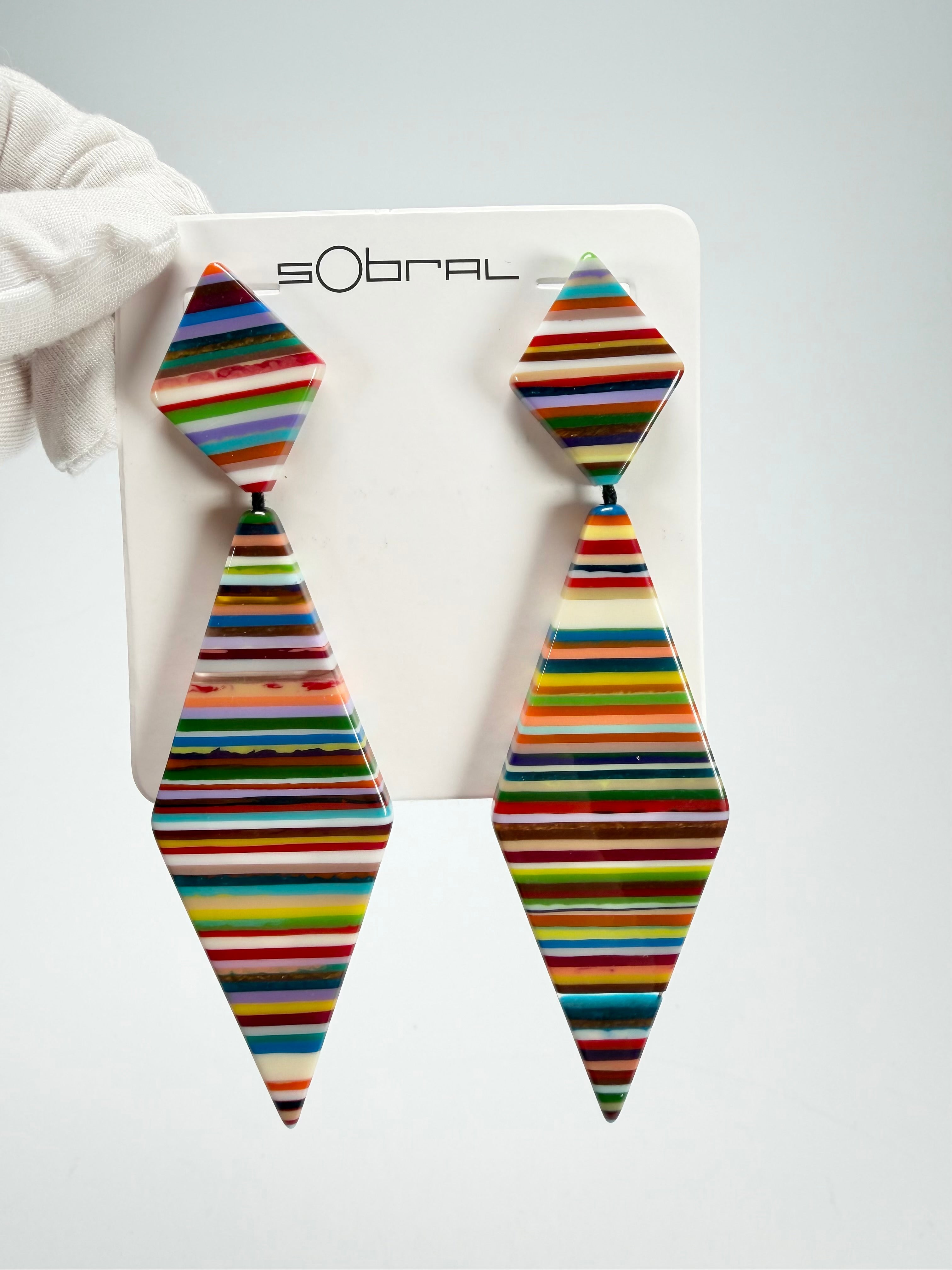 Sobral - Pop Art "Nial" Resin Earrings ( 004203 )