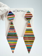 Sobral - Pop Art "Nial" Resin Earrings ( 004203 )