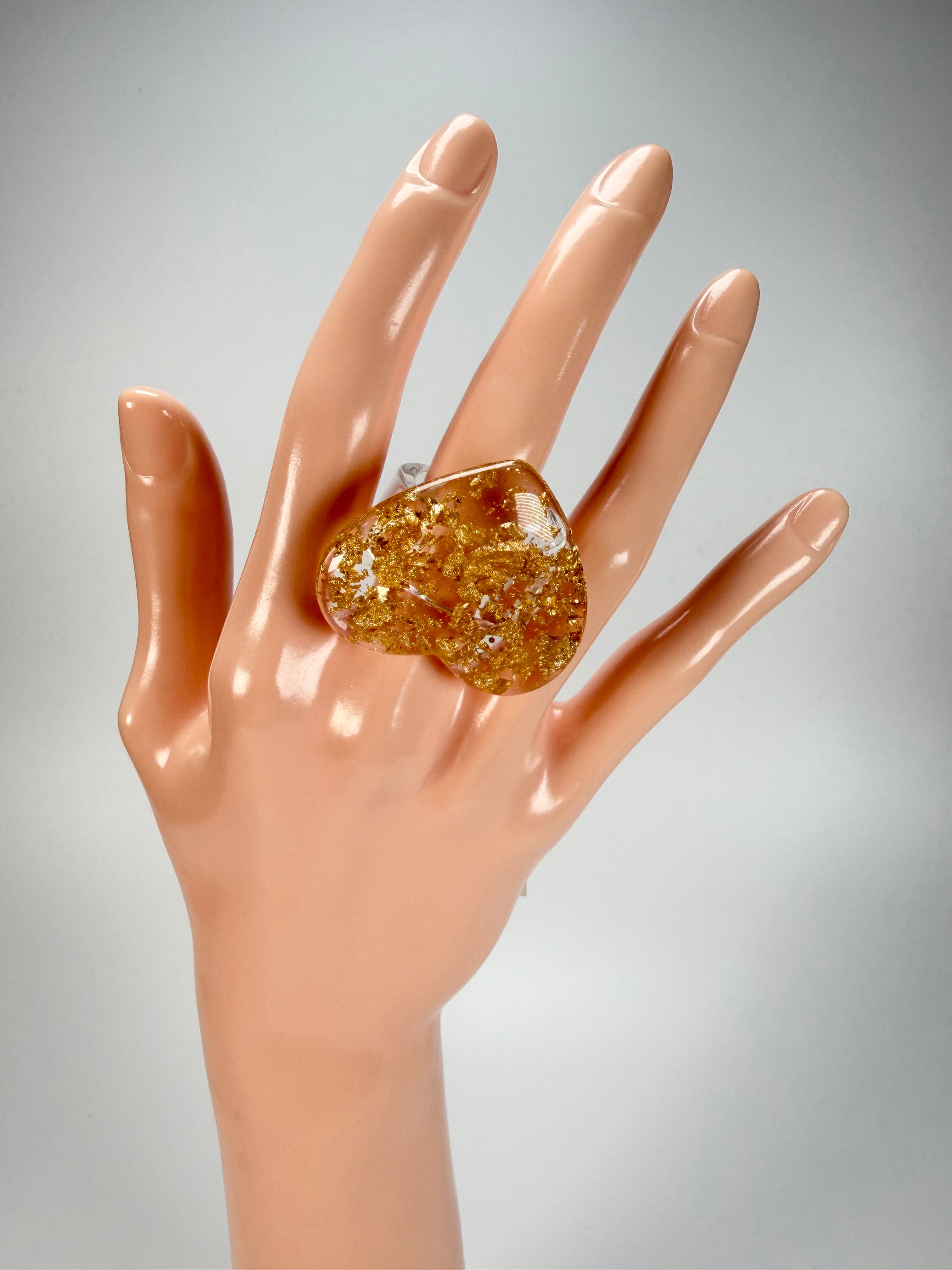Sobral - Metalique "Mini Ariadne" Resin Ring ( 005543 ) - Size UK S / US 9