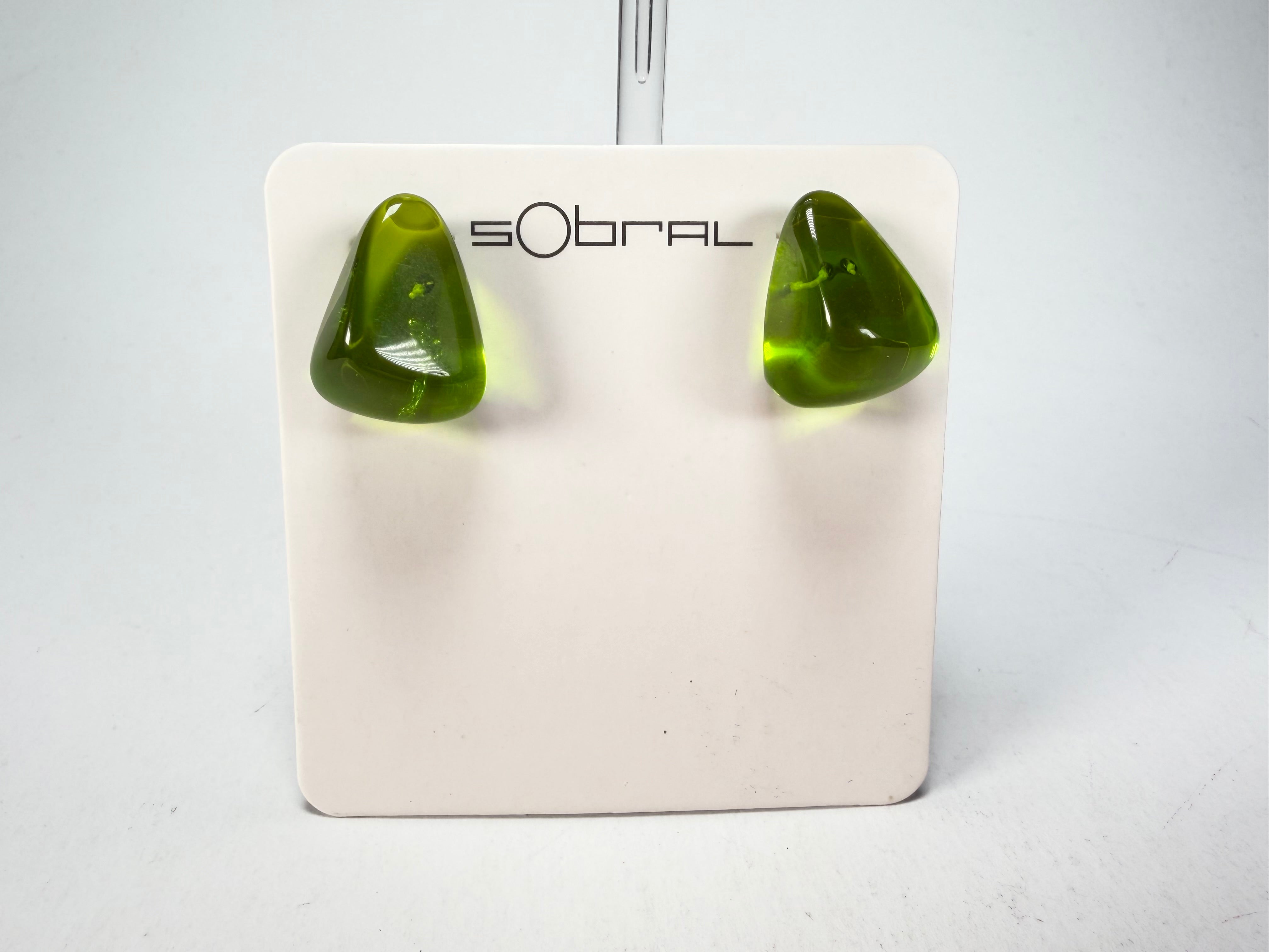 Sobral - Mix 2023 "Pequeno Diamante" Cana Cristal Resin Earrings ( 003600 )