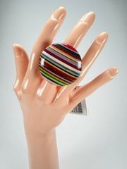 Sobral - Pop Art "Bead Efeitos" Resin Ring ( 004764 ) - Size UK N / US 7