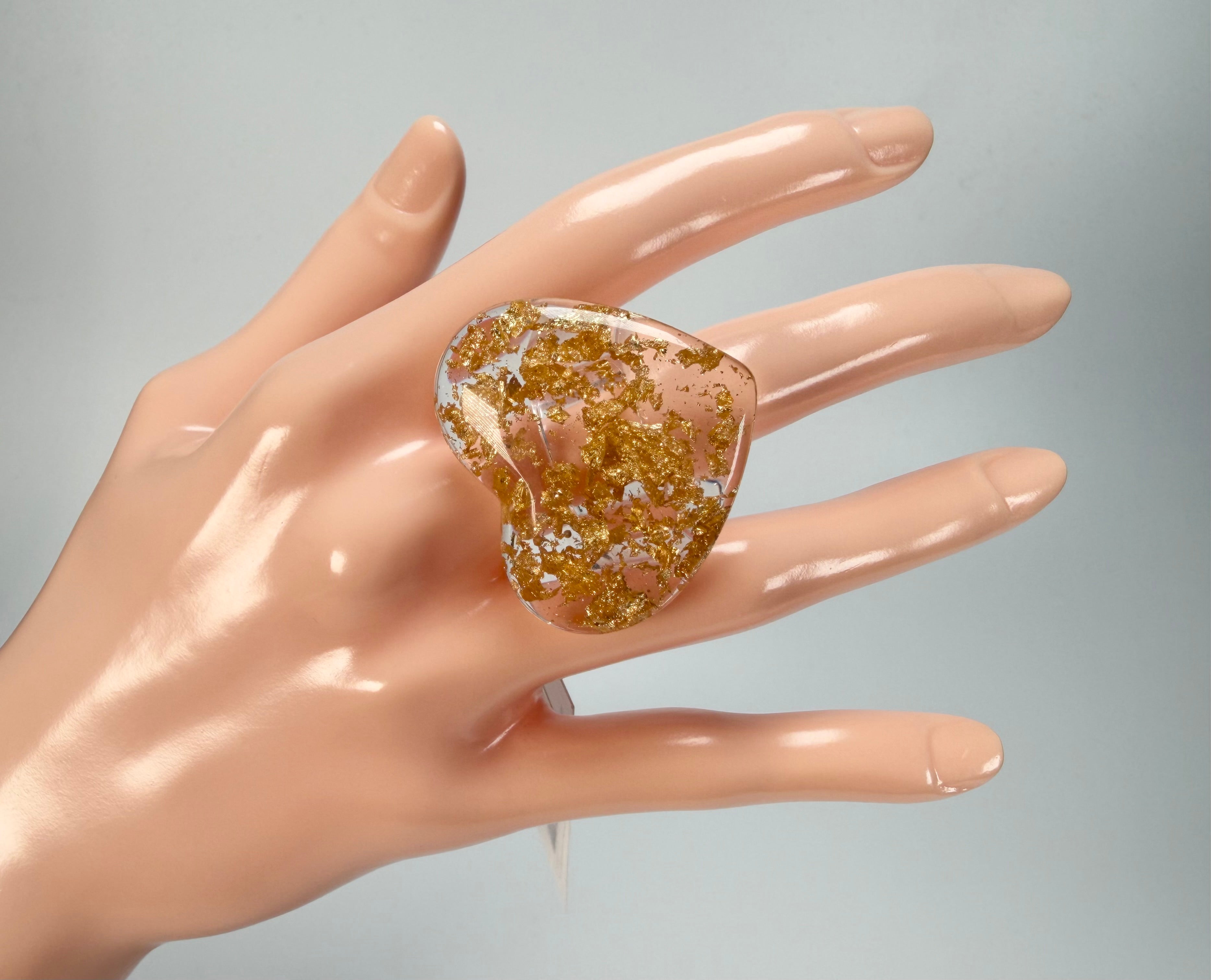 Sobral - Metalique "Mini Ariadne" Resin Ring ( 005543 ) - Size UK S / US 9