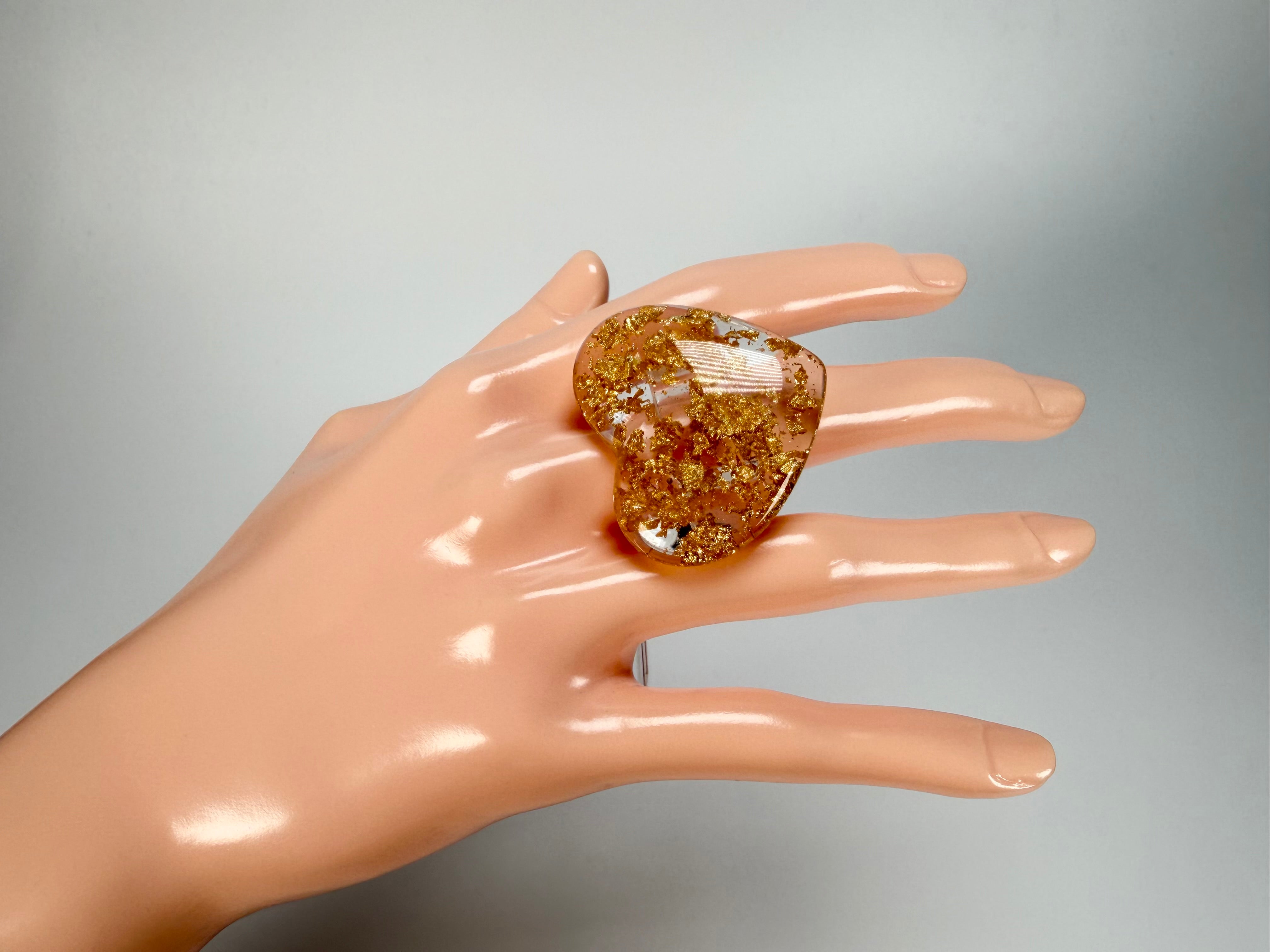 Sobral - Metalique "Mini Ariadne" Resin Ring ( 005543 ) - Size UK S / US 9