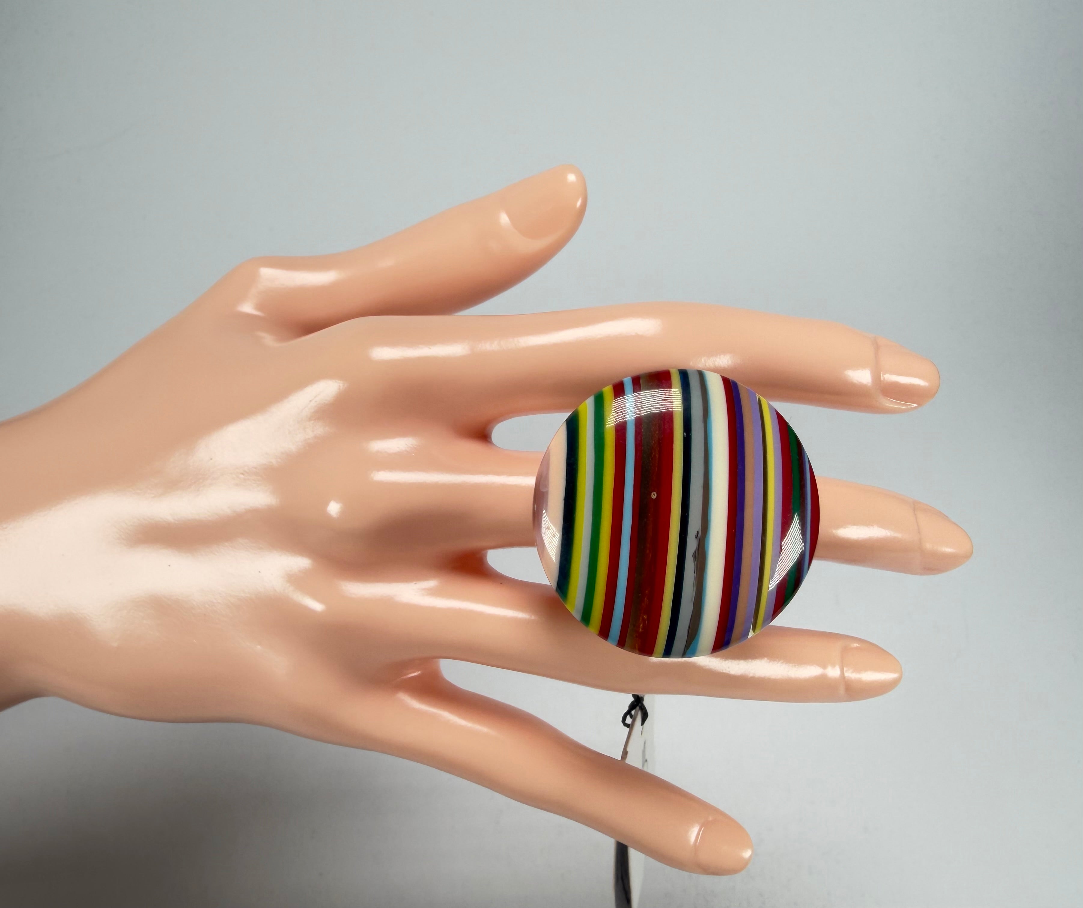 Sobral - Pop Art "Bead Efeitos" Resin Ring ( 004764 ) - Size UK N / US 7