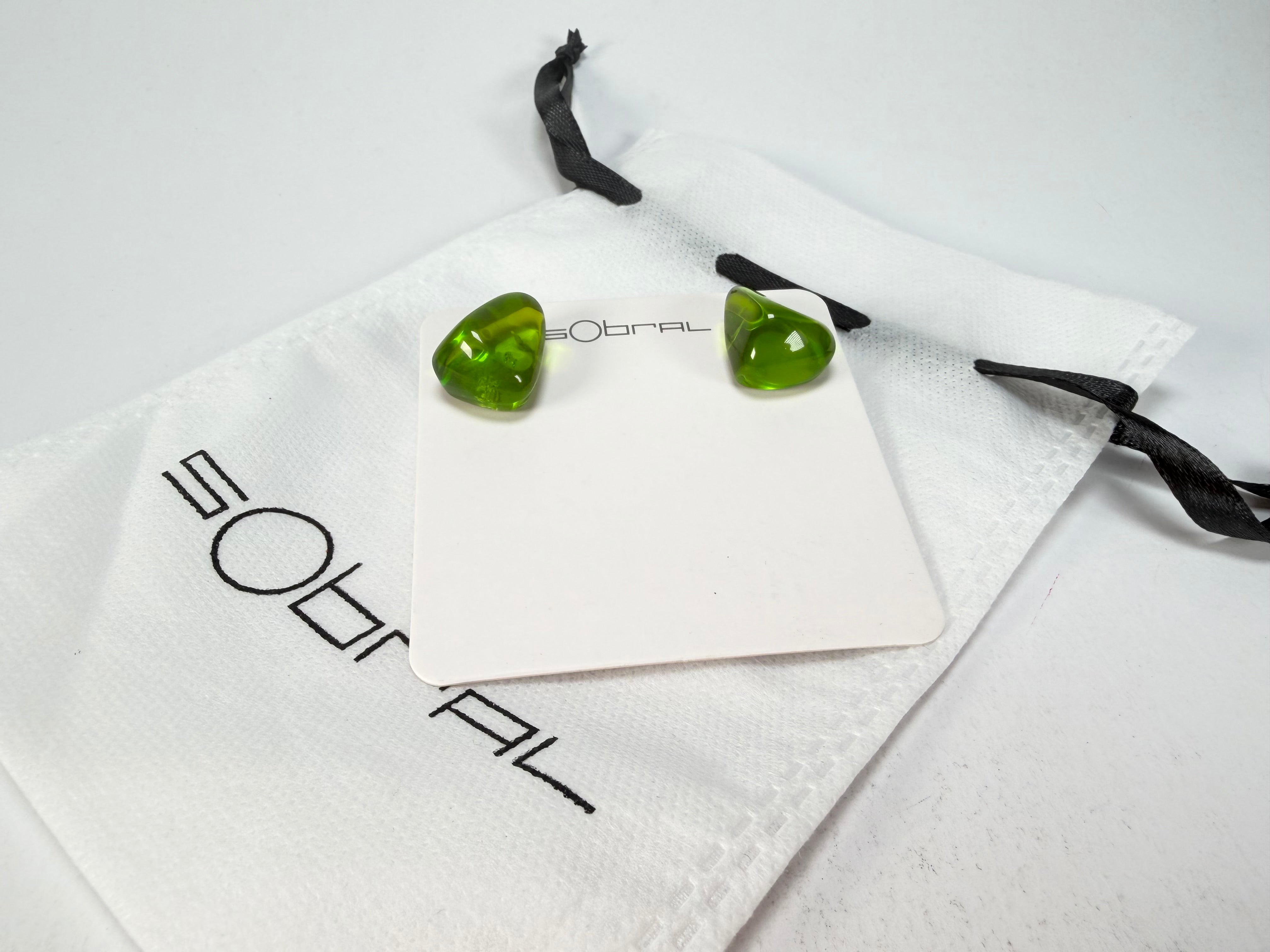 Sobral - Mix 2023 "Pequeno Diamante" Cana Cristal Resin Earrings ( 003600 )