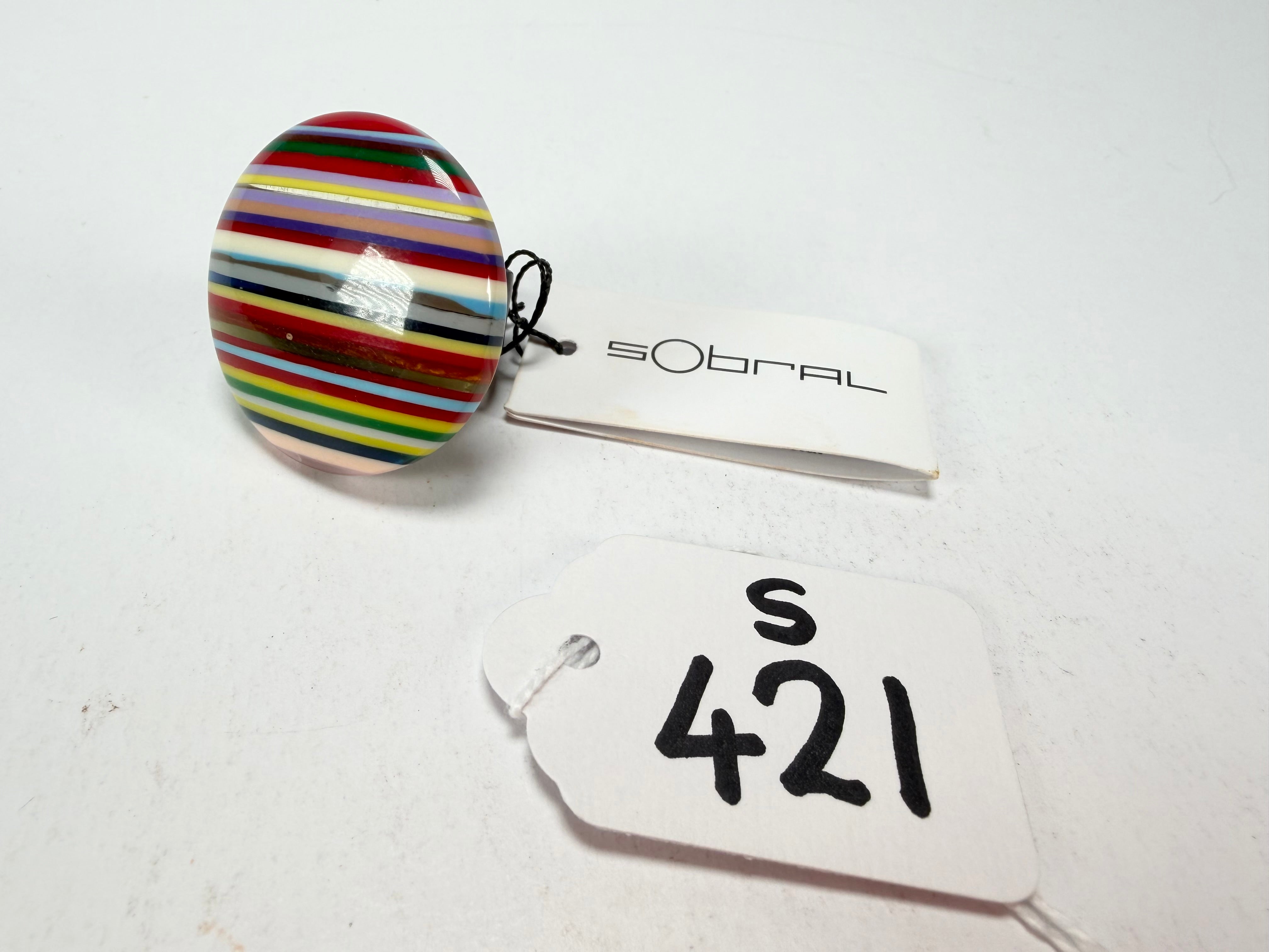 Sobral - Pop Art "Bead Efeitos" Resin Ring ( 004764 ) - Size UK N / US 7