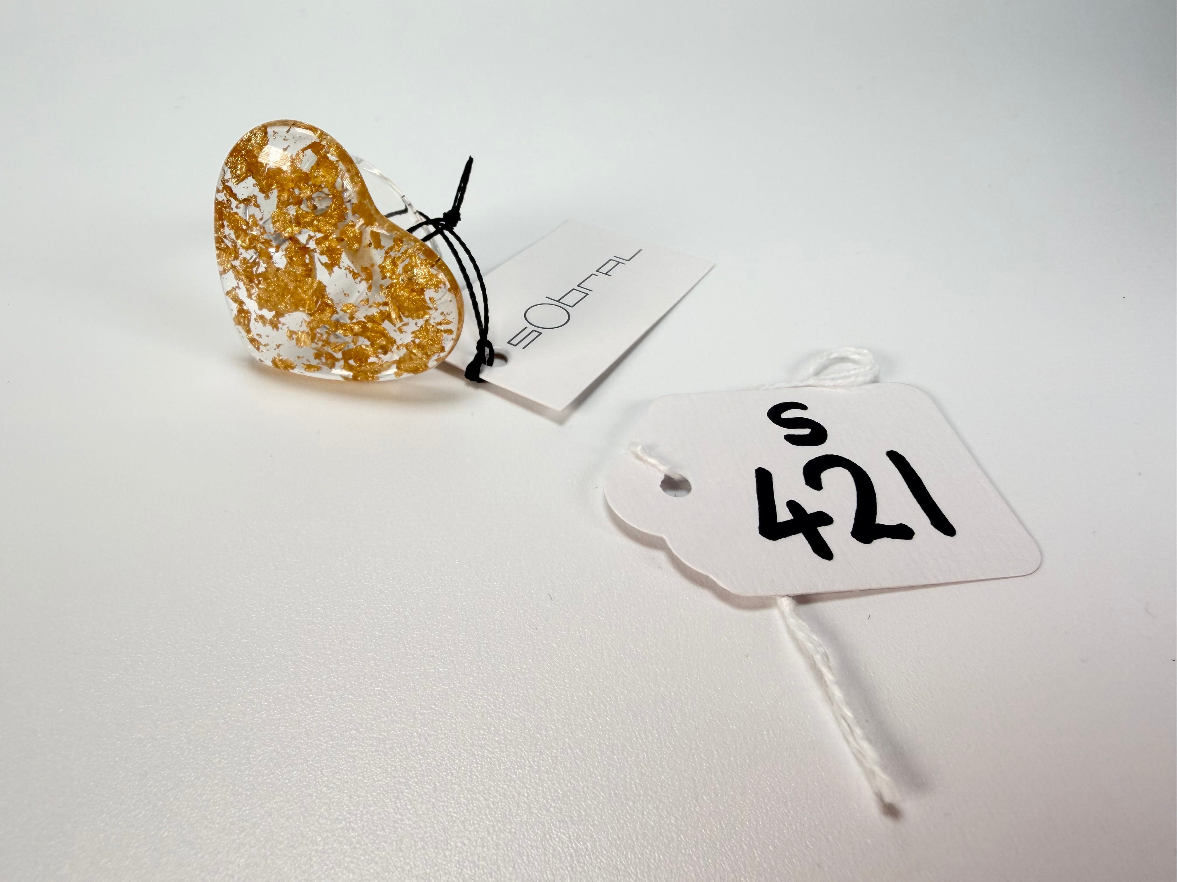 Sobral - Metalique "Mini Ariadne" Resin Ring ( 005543 ) - Size UK S / US 9