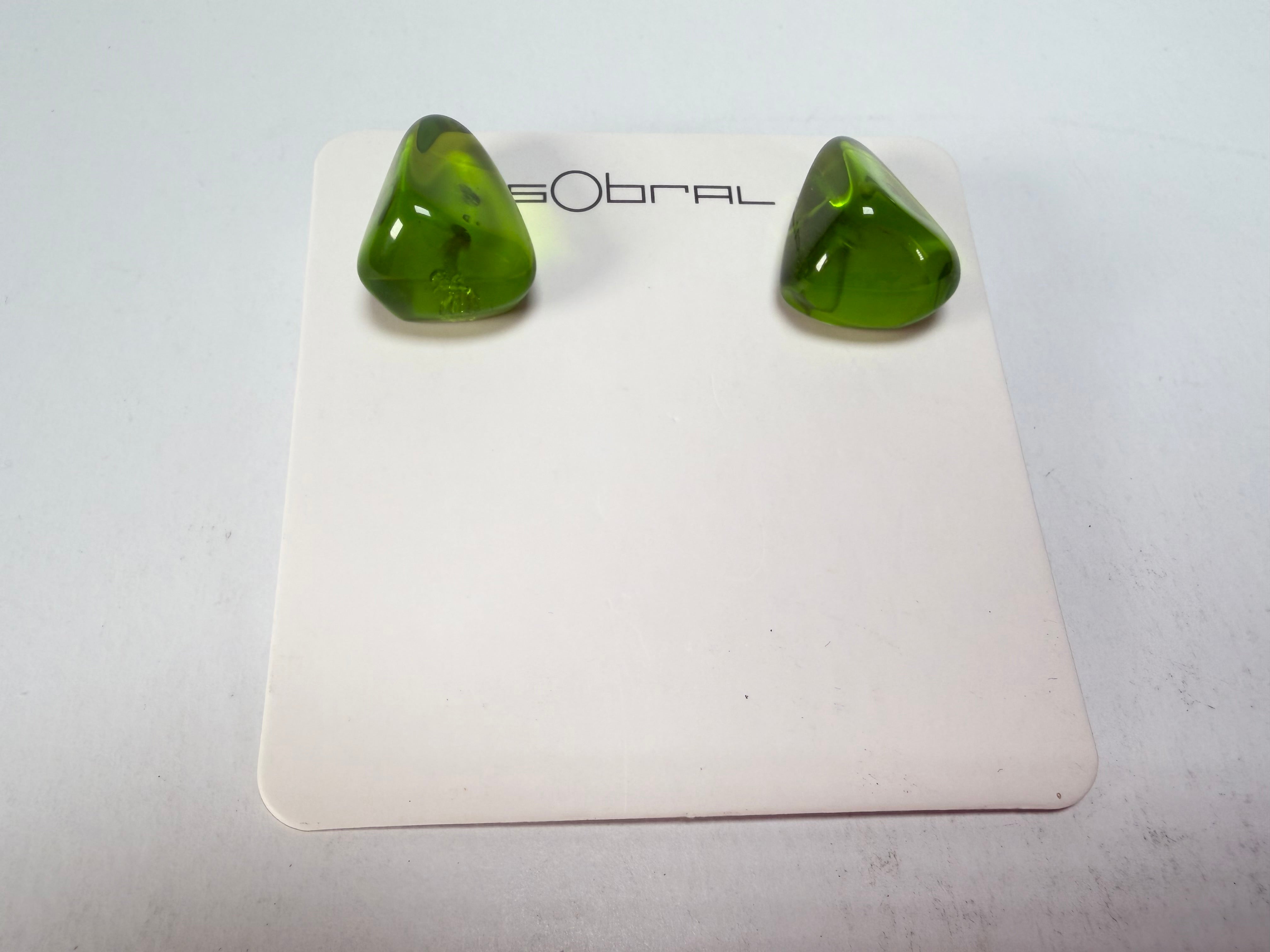Sobral - Mix 2023 "Pequeno Diamante" Cana Cristal Resin Earrings ( 003600 )