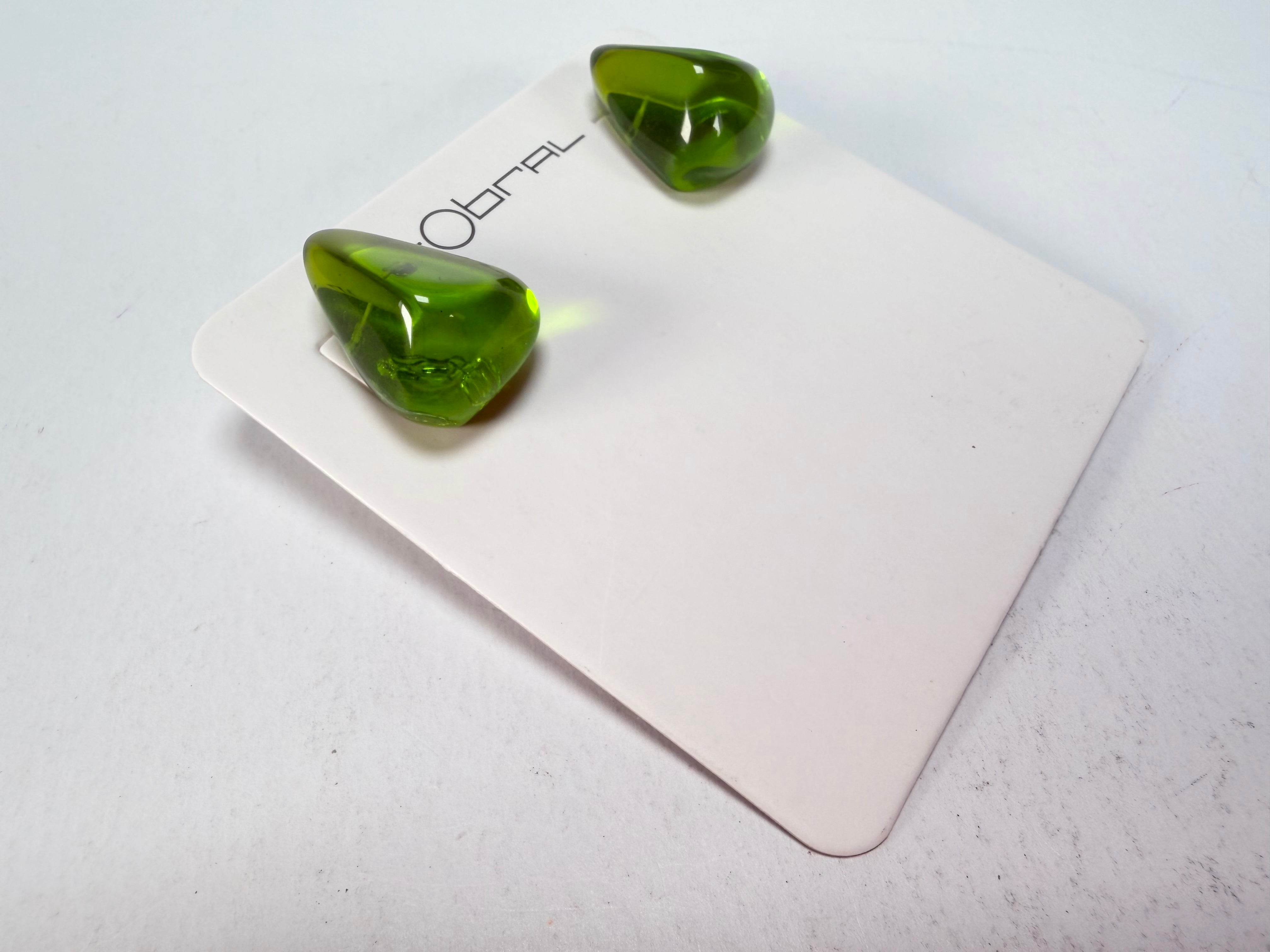 Sobral - Mix 2023 "Pequeno Diamante" Cana Cristal Resin Earrings ( 003600 )