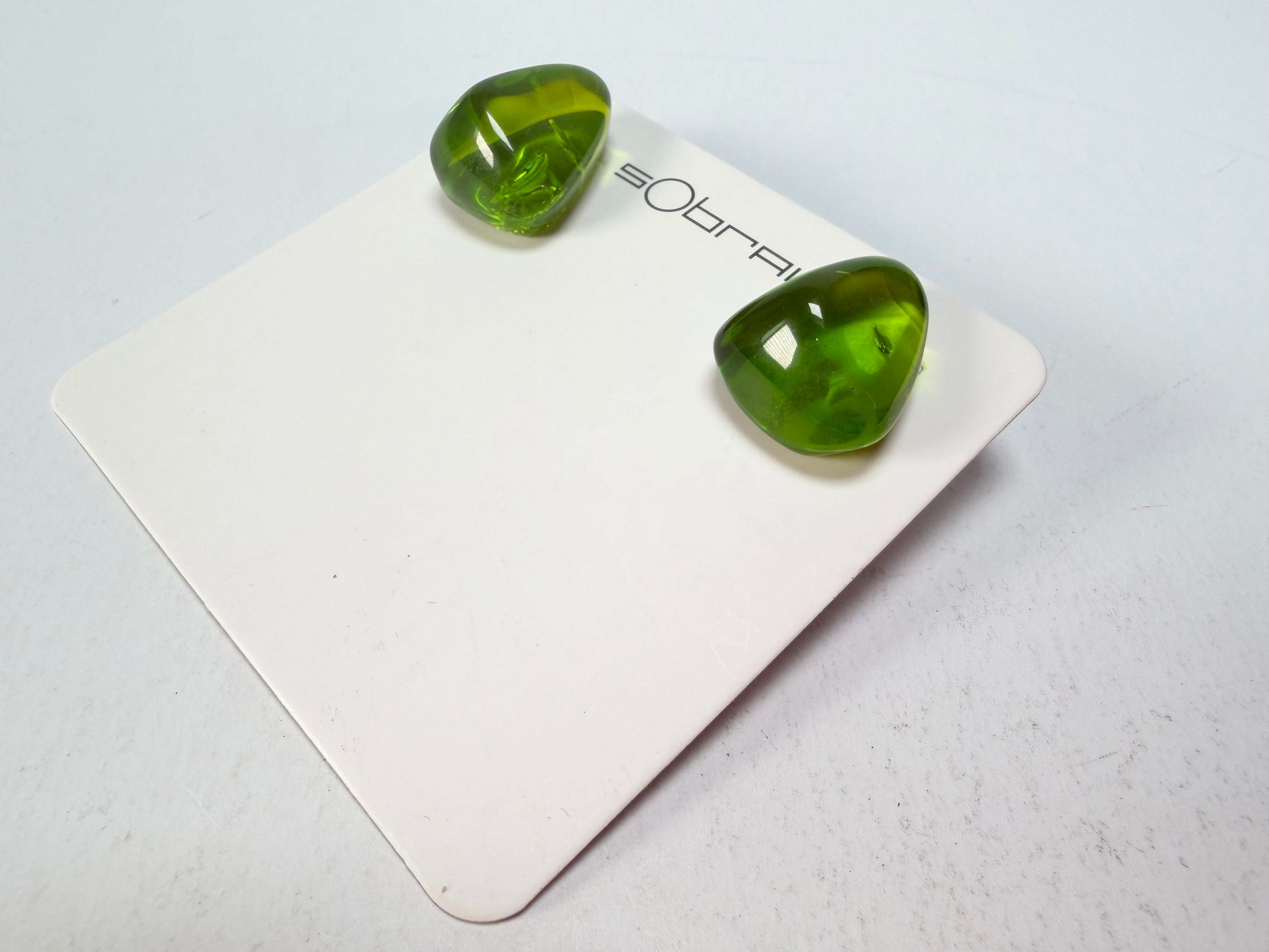 Sobral - Mix 2023 "Pequeno Diamante" Cana Cristal Resin Earrings ( 003600 )