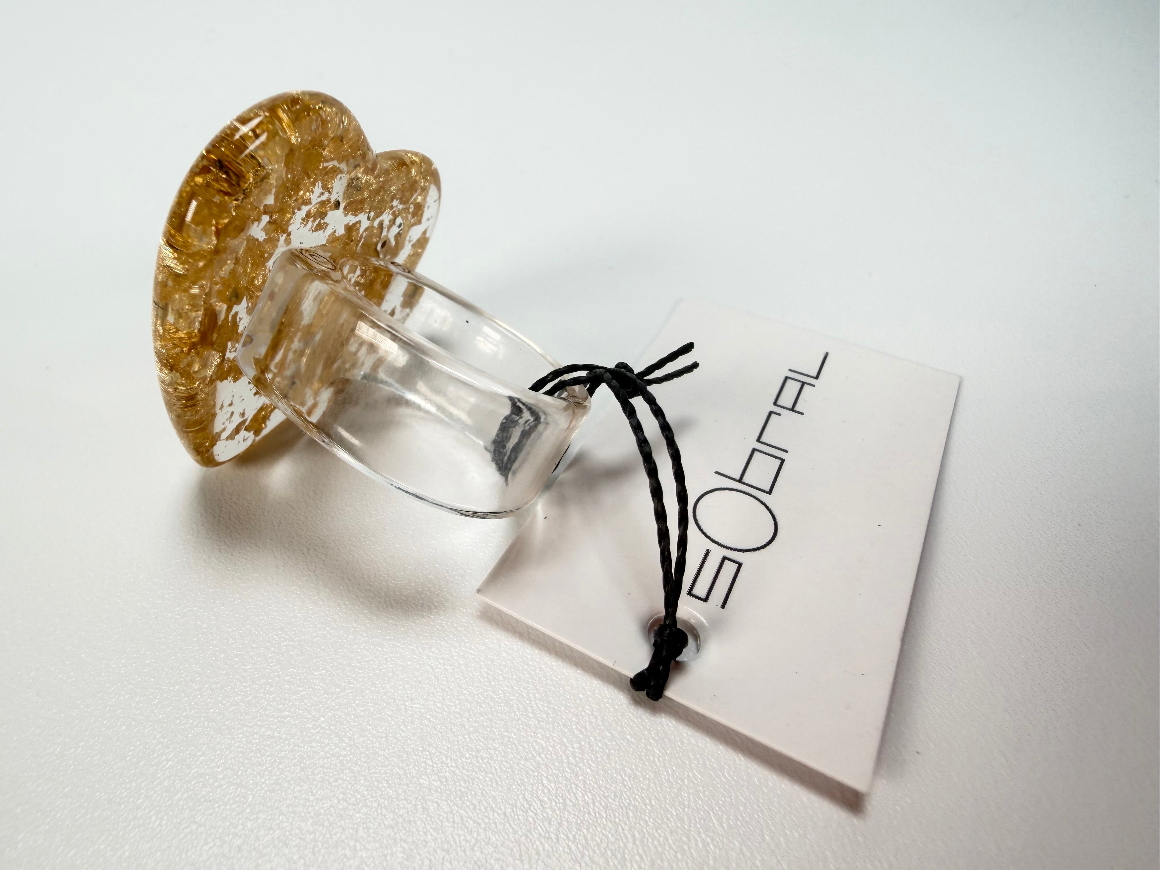 Sobral - Metalique "Mini Ariadne" Resin Ring ( 005543 ) - Size UK S / US 9