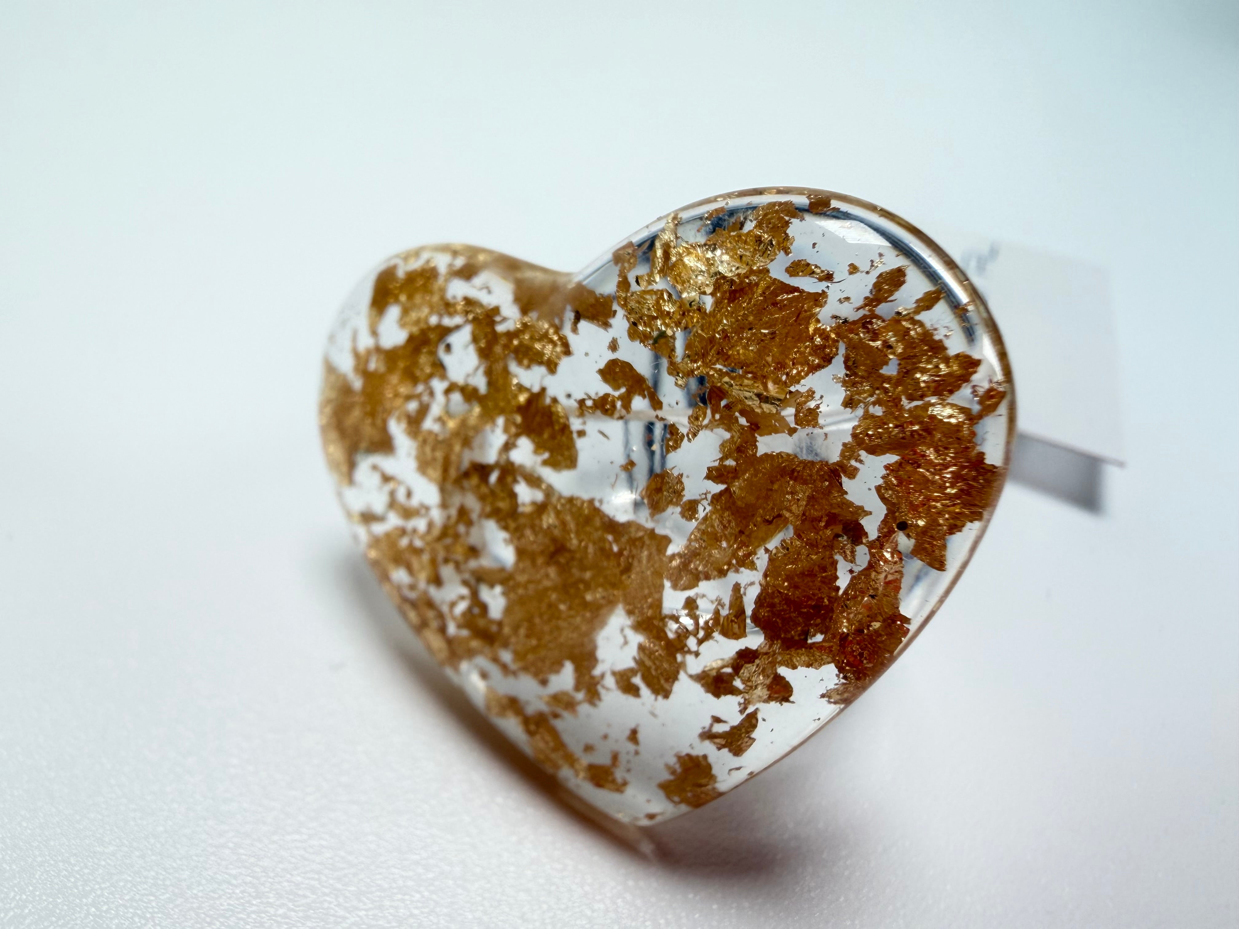 Sobral - Metalique "Mini Ariadne" Resin Ring ( 005543 ) - Size UK S / US 9