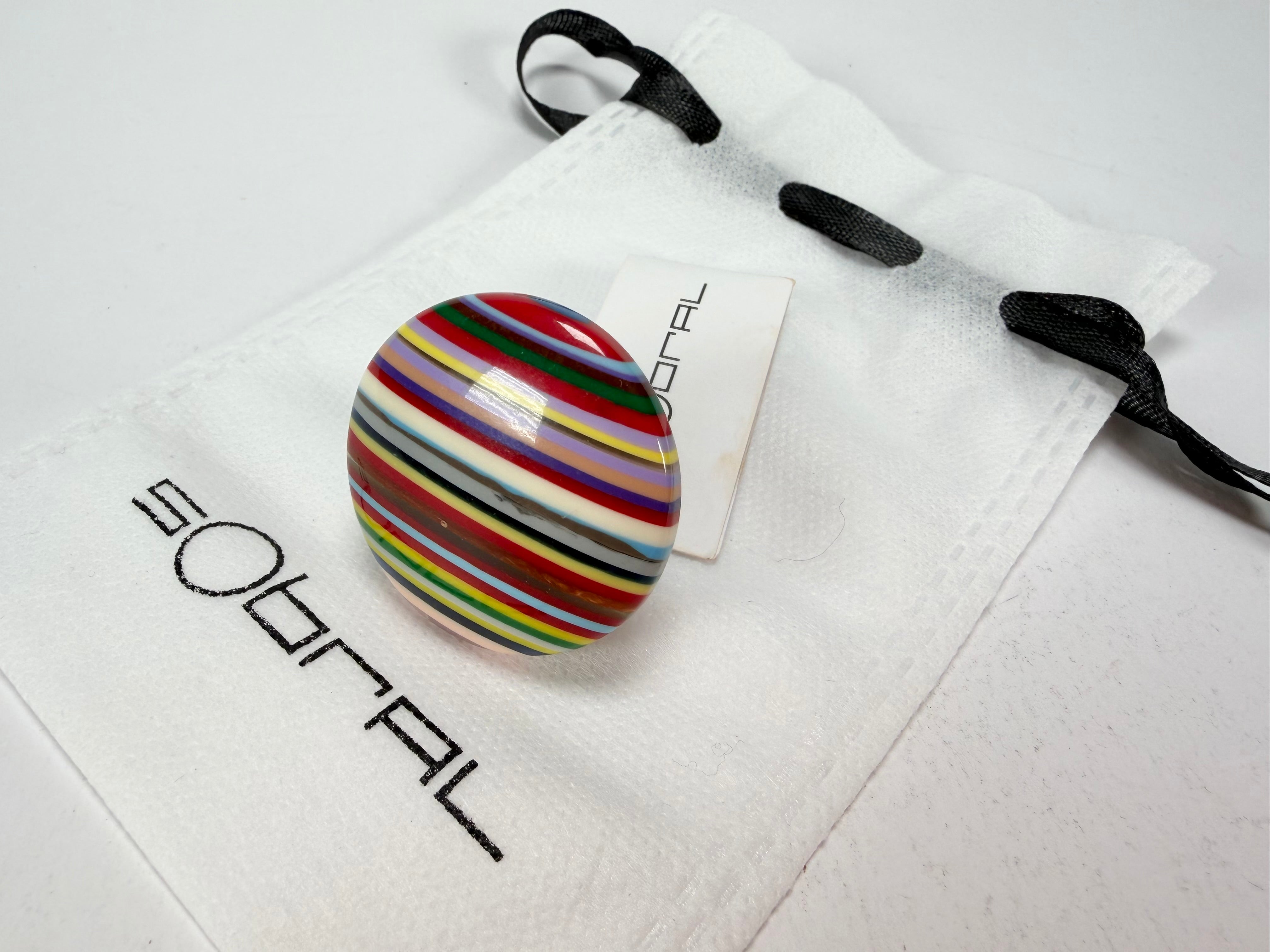 Sobral - Pop Art "Bead Efeitos" Resin Ring ( 004764 ) - Size UK N / US 7